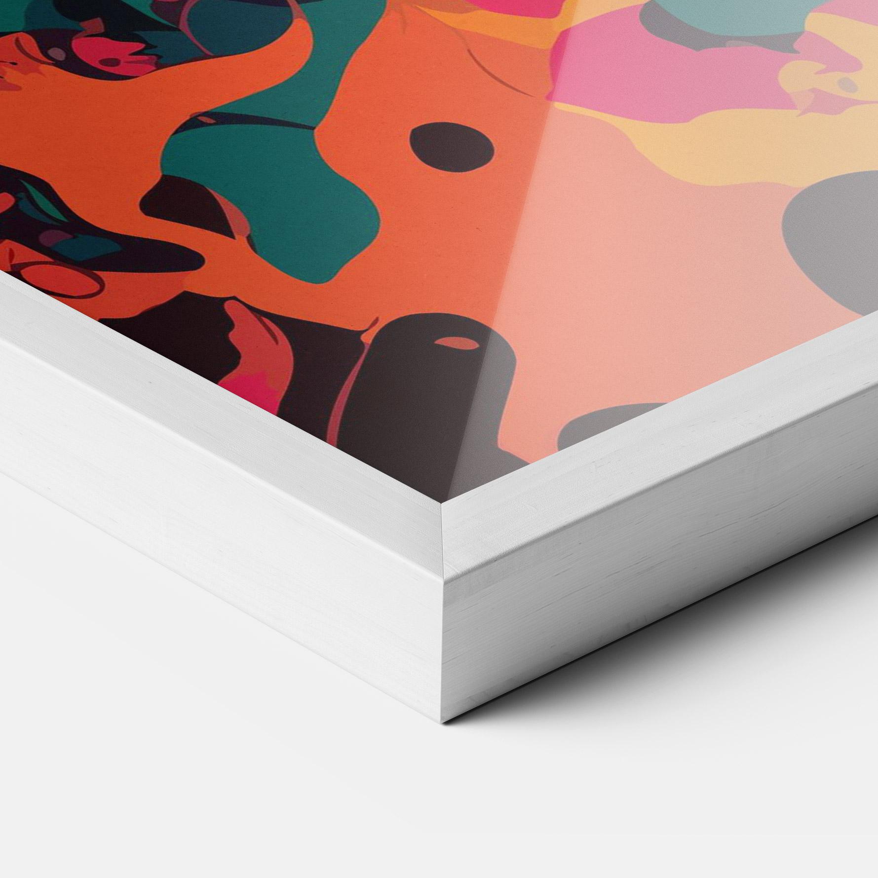 Gerahmte Poster Colorful African Woman mockup 3