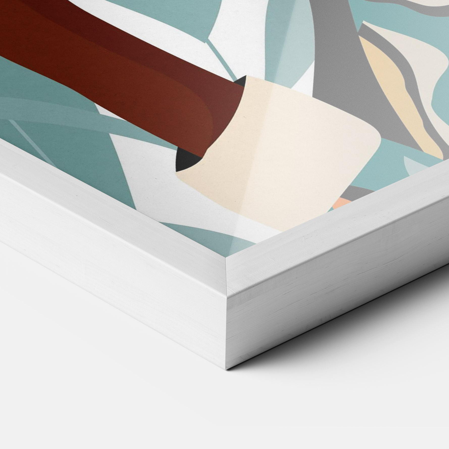 Gerahmte Poster Gold African Earring mockup 3