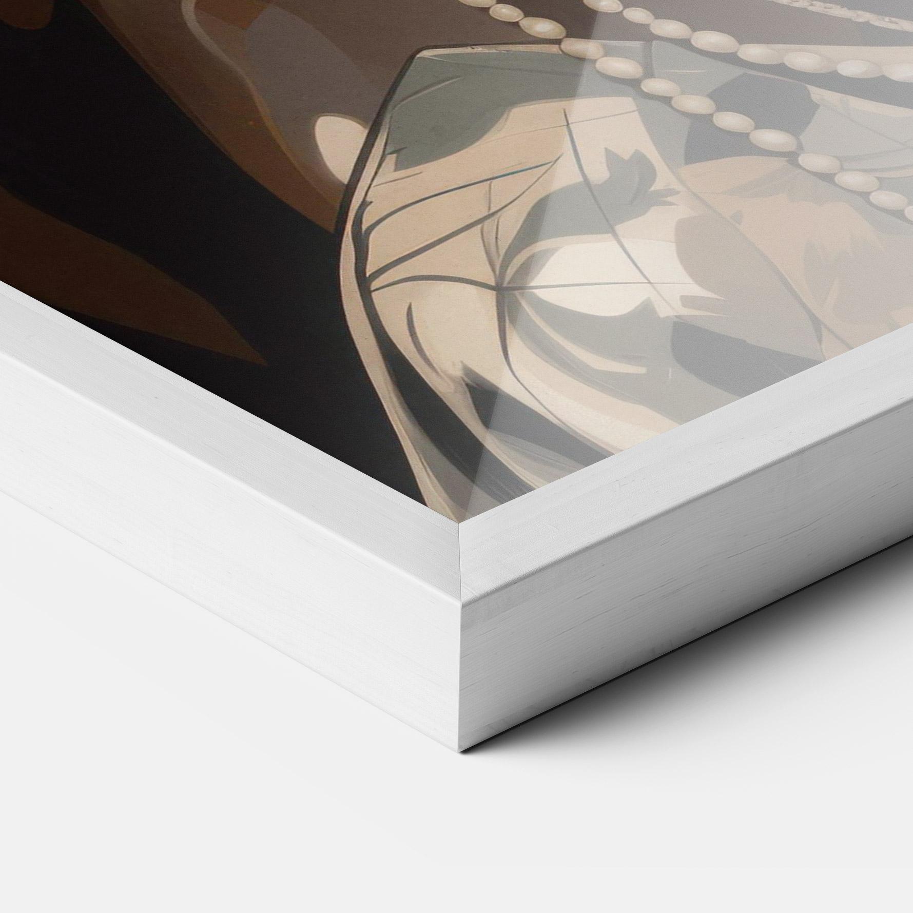 Gerahmte Poster Wearing Necklace Graphic mockup 3