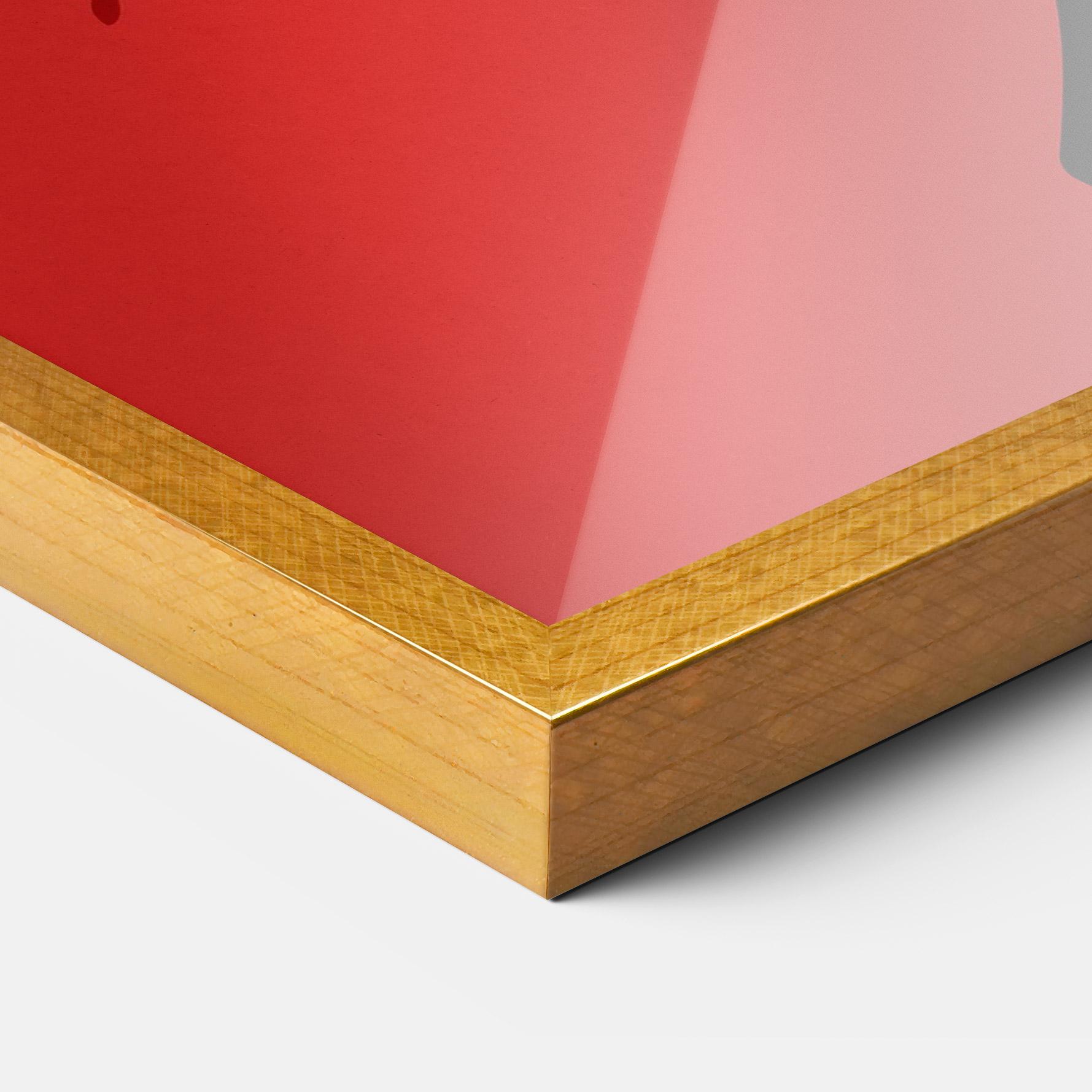 Gerahmte Poster African Red Flower mockup 3