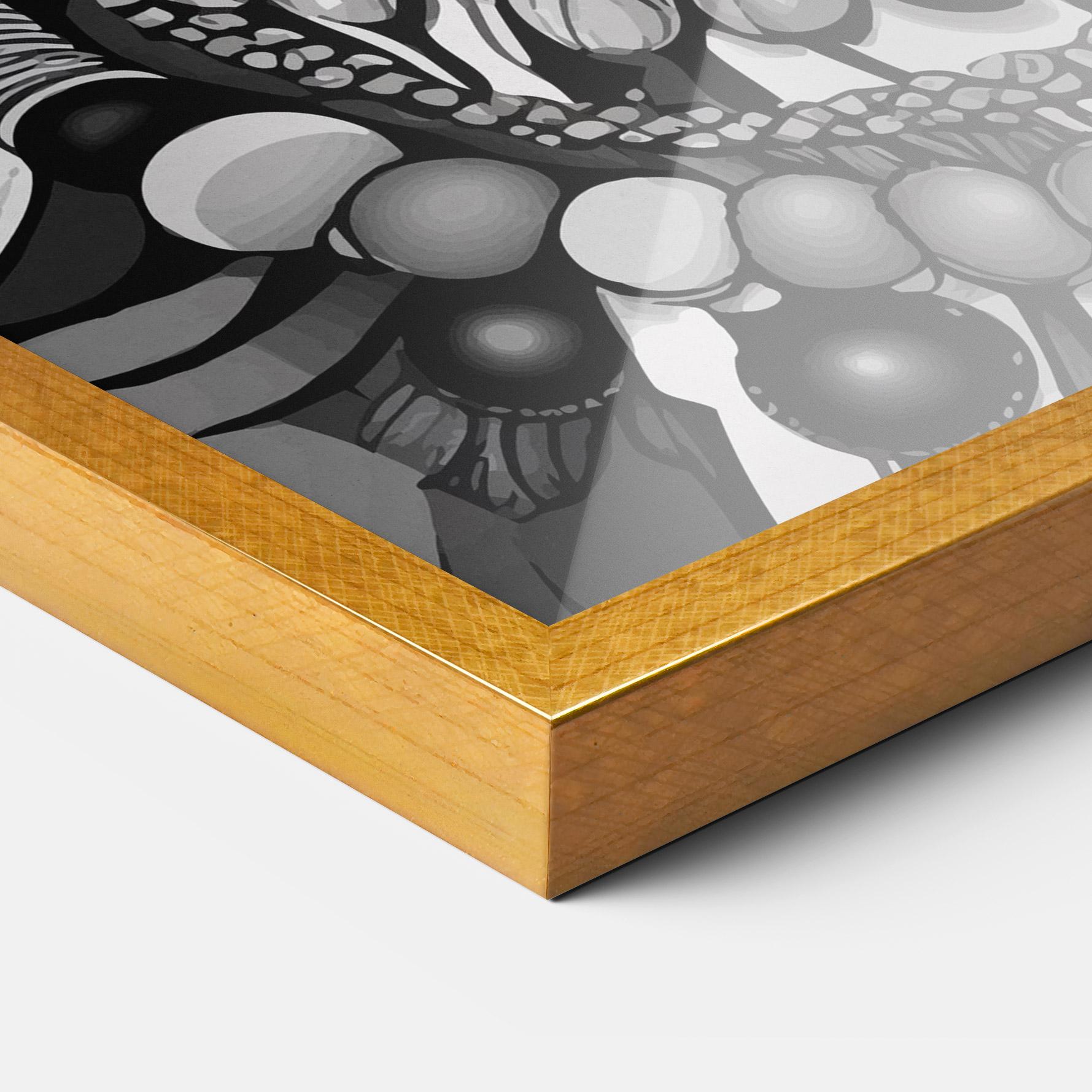 Gerahmte Poster Black White African mockup 3