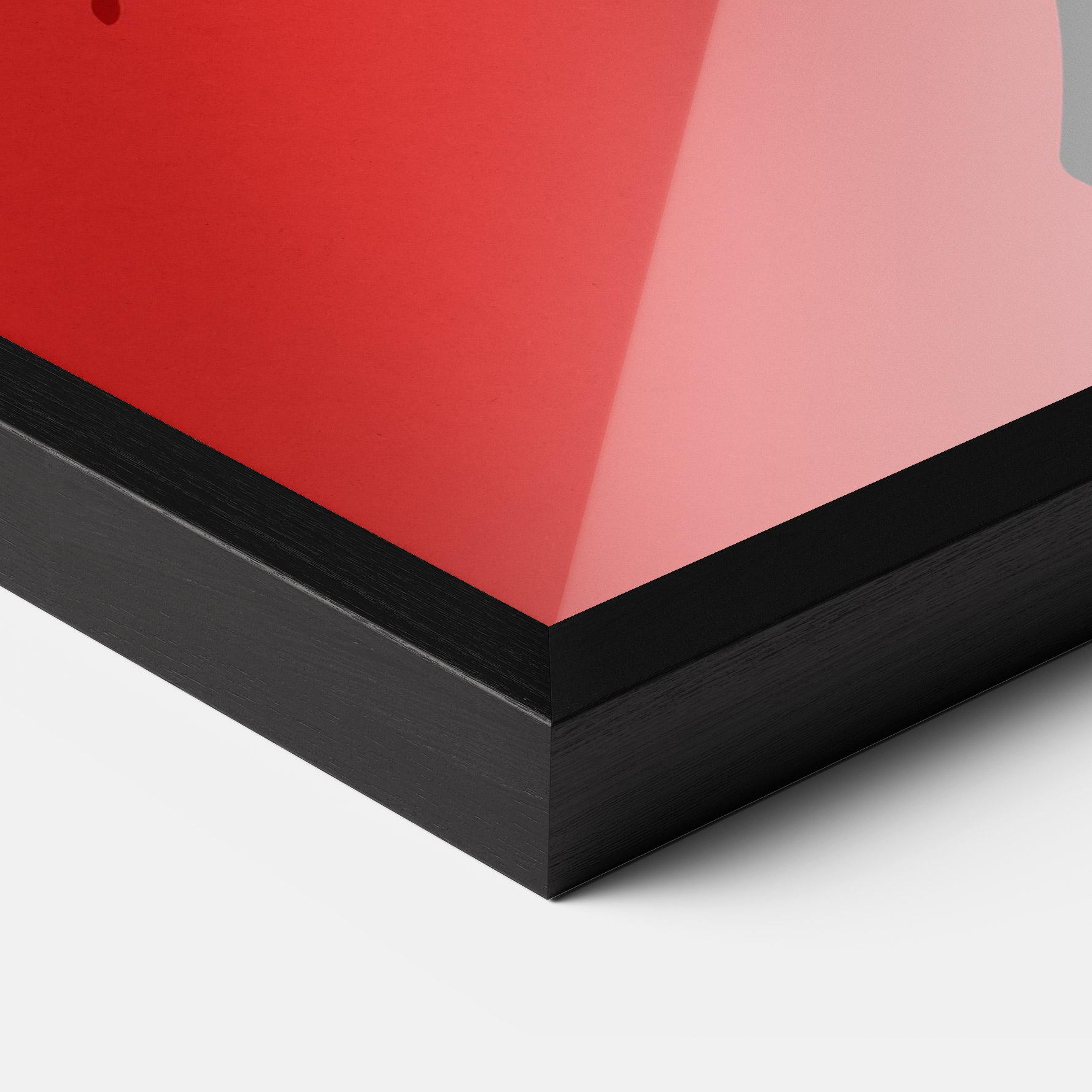 Gerahmte Poster African Red Flower mockup 3