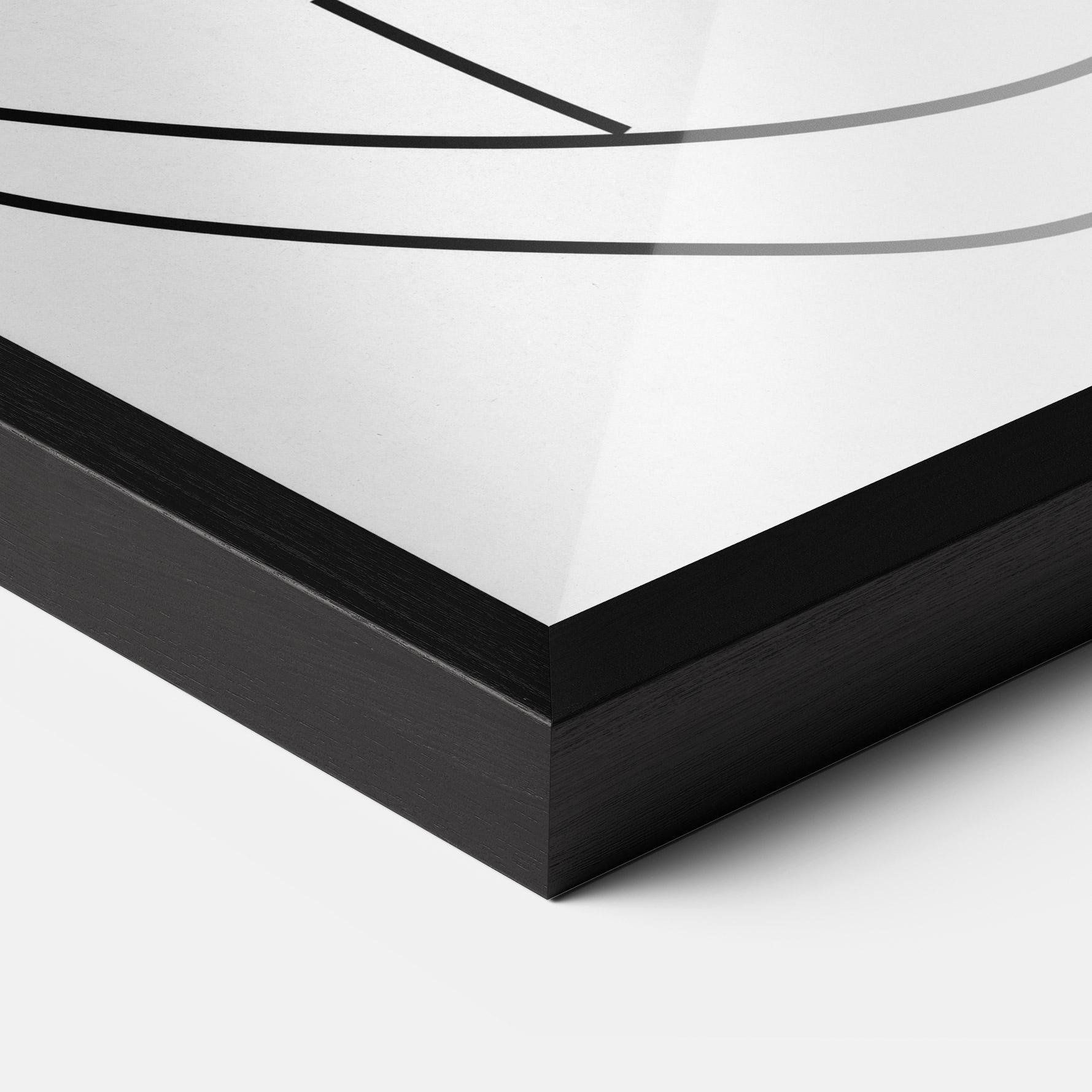 Gerahmte Poster Black Line African mockup 3