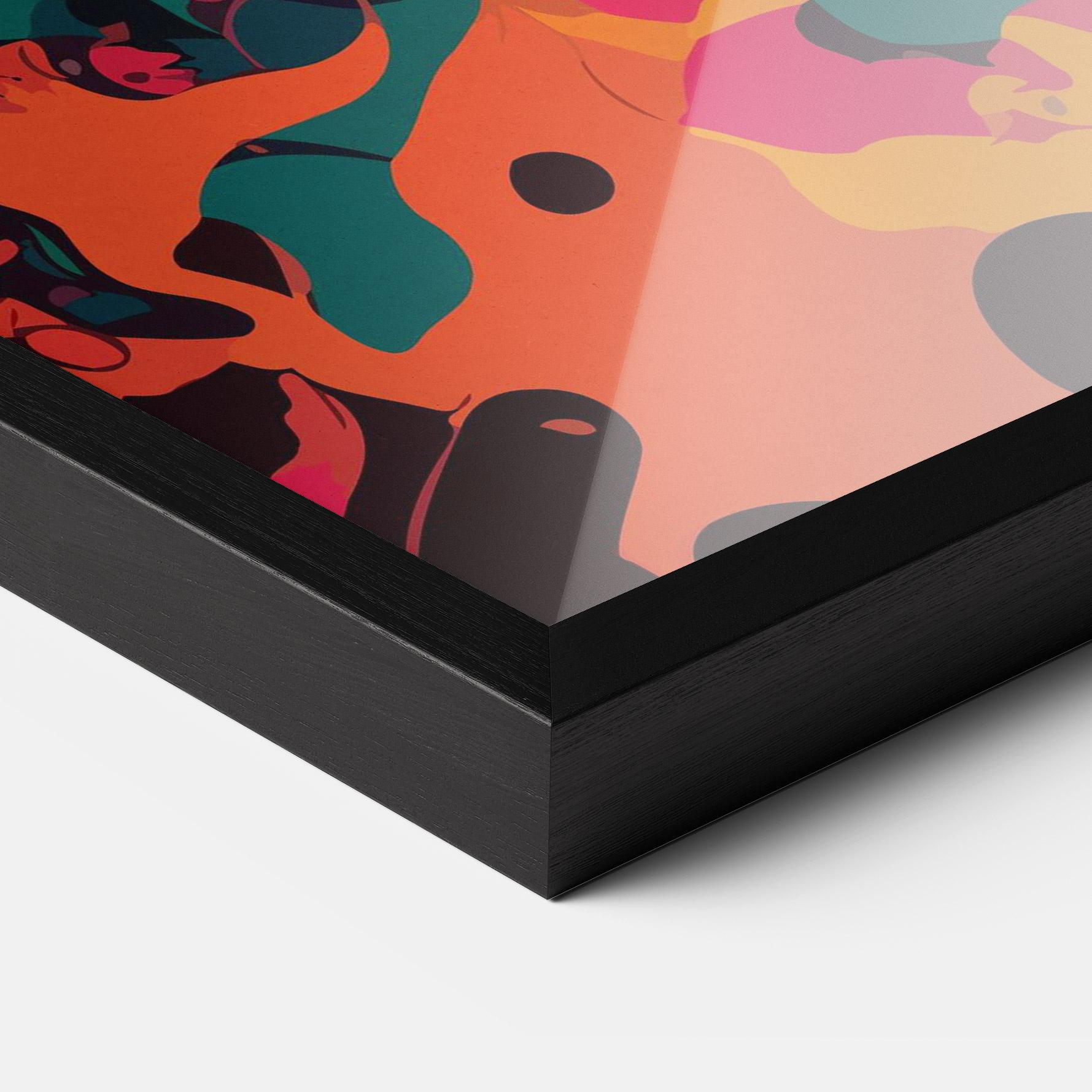 Gerahmte Poster Colorful African Woman mockup 3