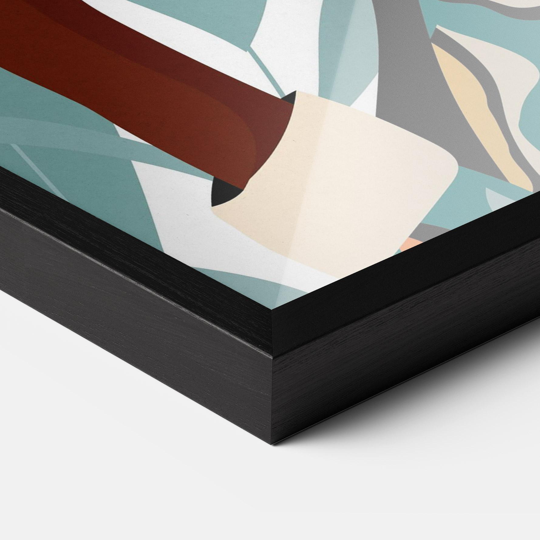 Gerahmte Poster Gold African Earring mockup 3