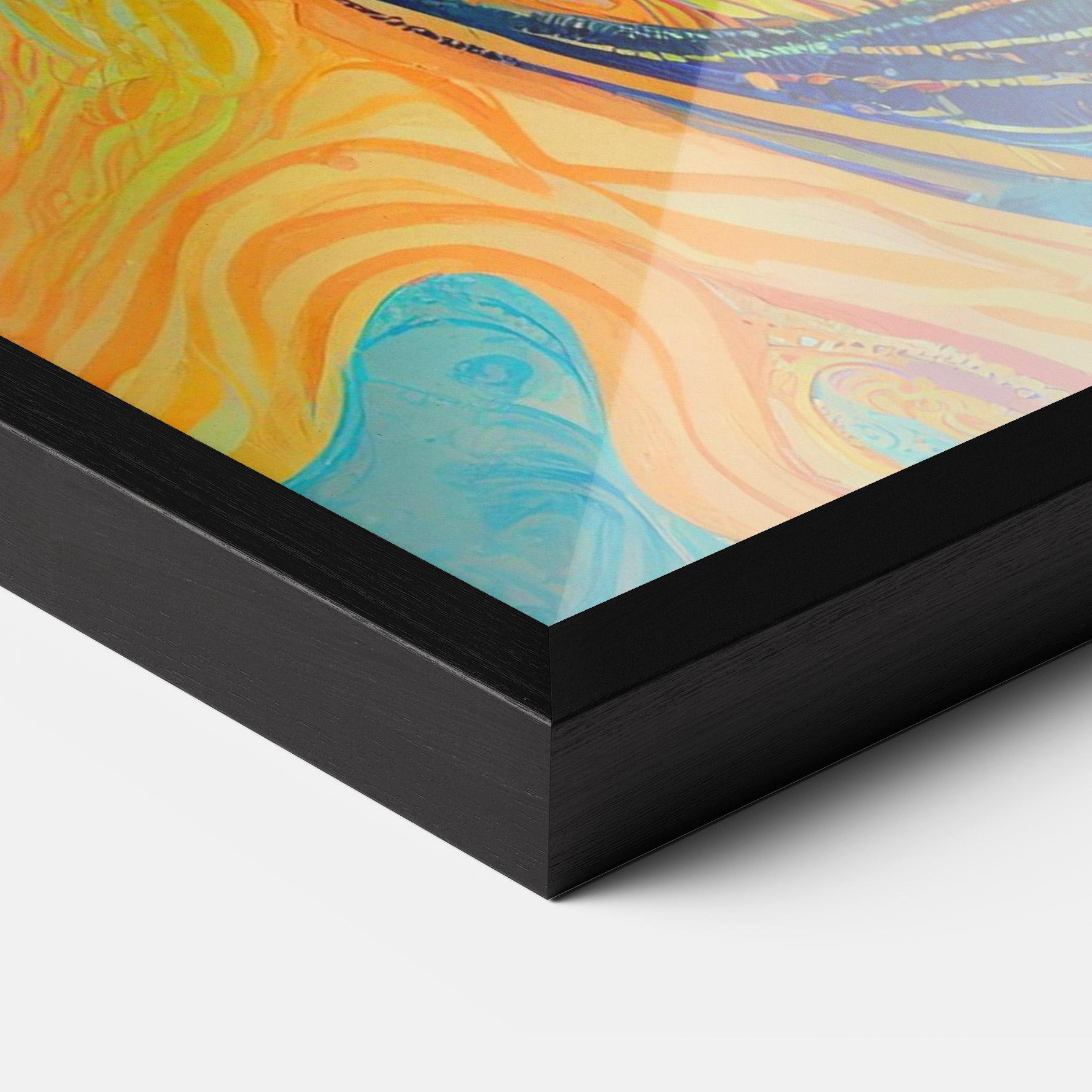 Gerahmte Poster Portrait With Flowers mockup 3