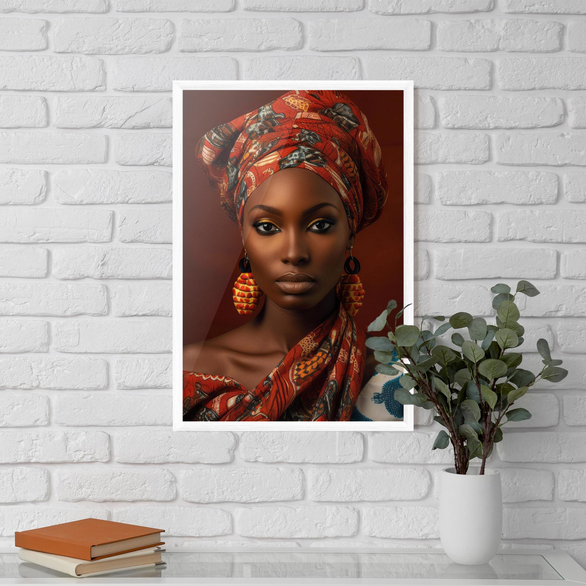 Gerahmte Poster African Black Eyeliner mockup 5
