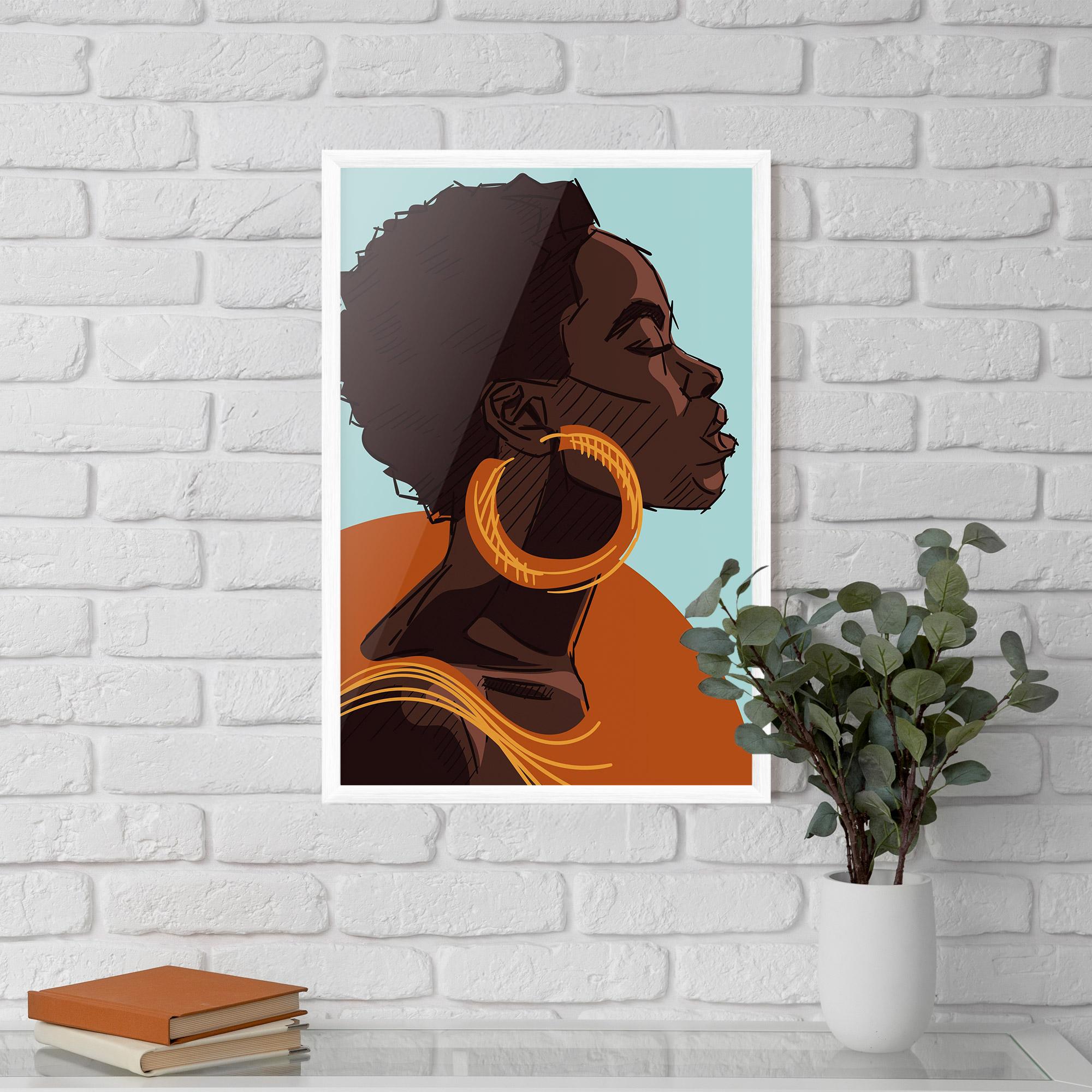 Gerahmte Poster African Short Hair mockup 5