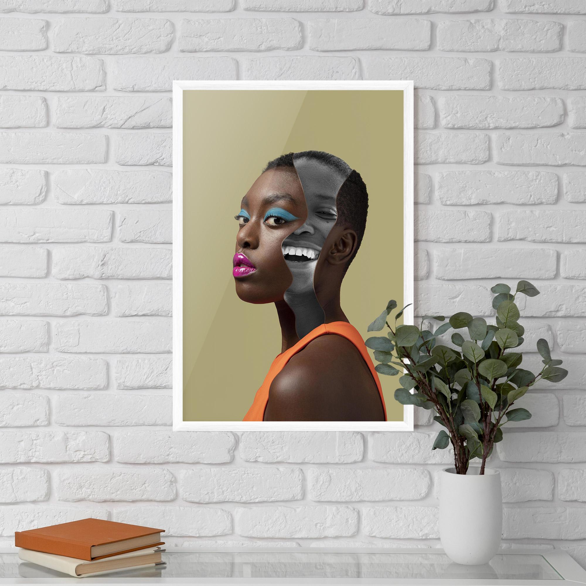 Gerahmte Poster American Woman Collage mockup 5