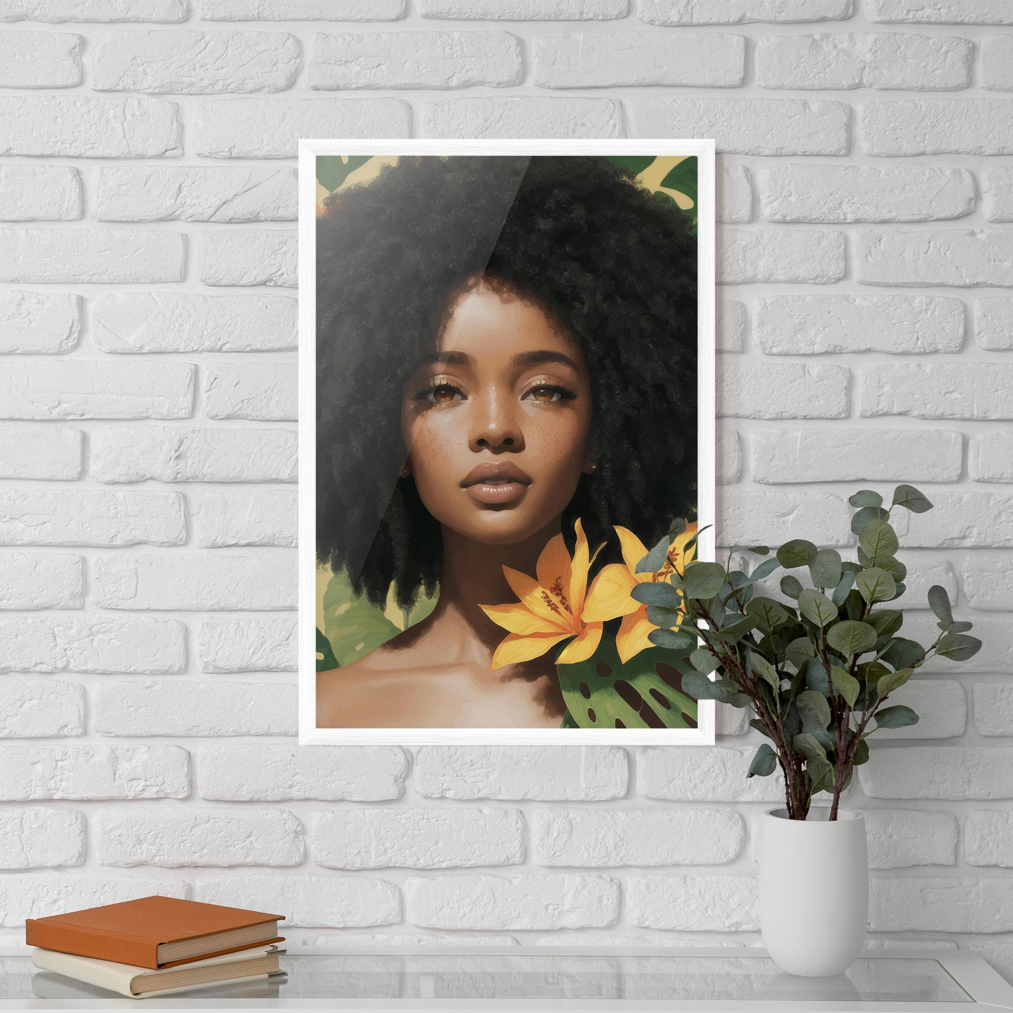Gerahmte Poster Beautiful African Girl mockup 5