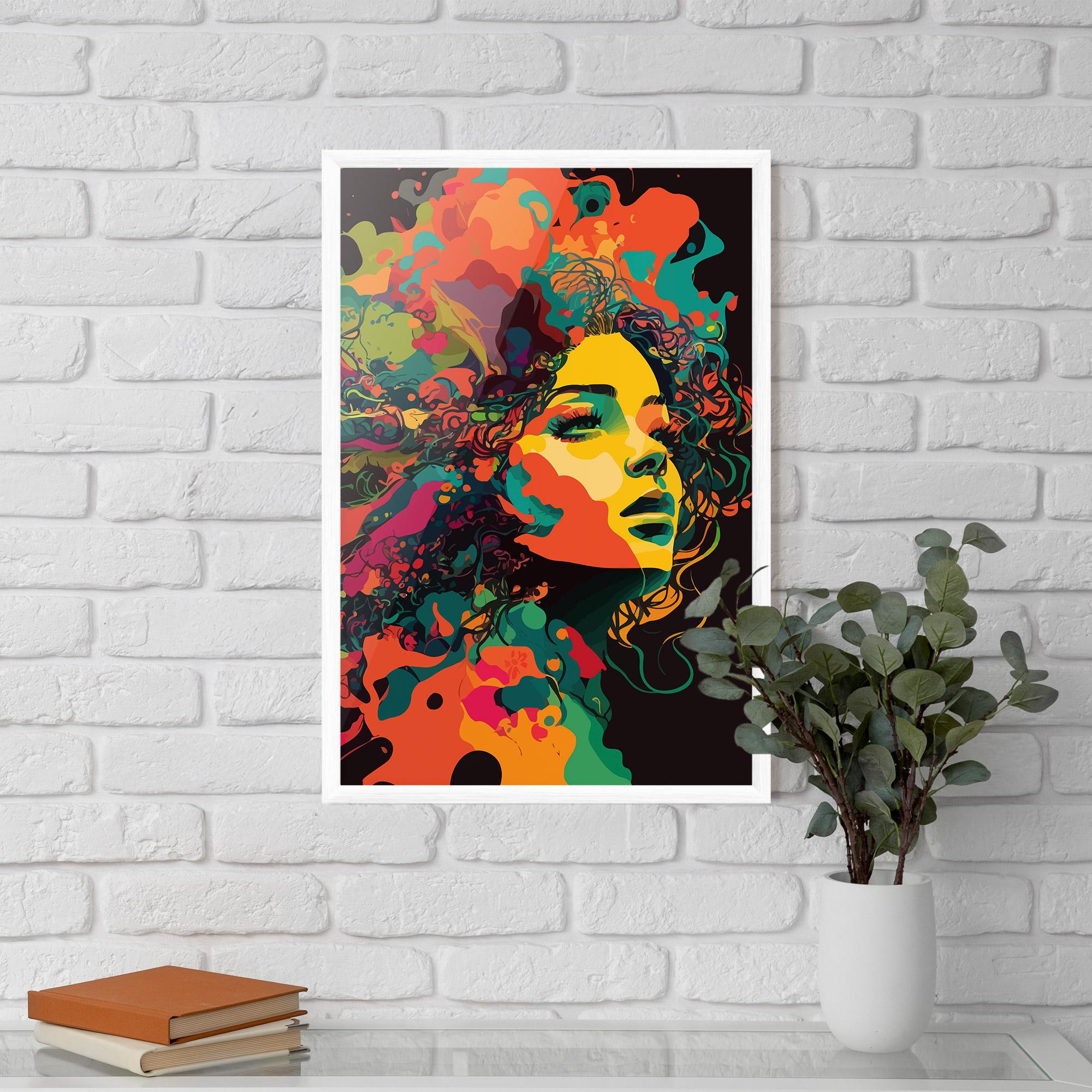 Gerahmte Poster Colorful African Woman mockup 5