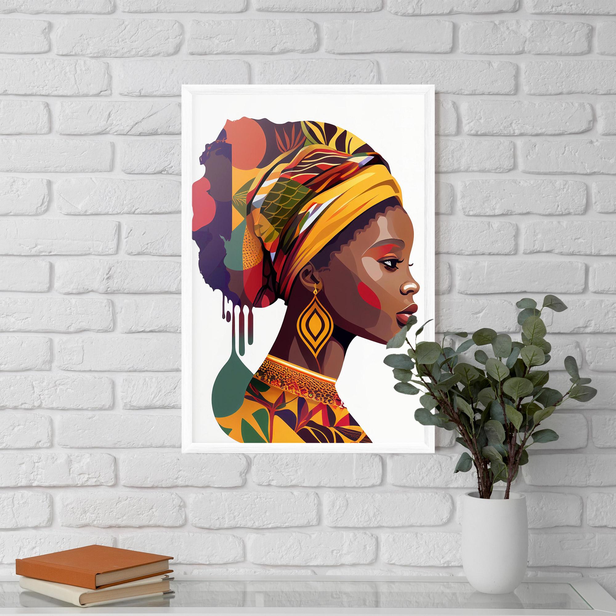 Gerahmte Poster Colorful African mockup 5