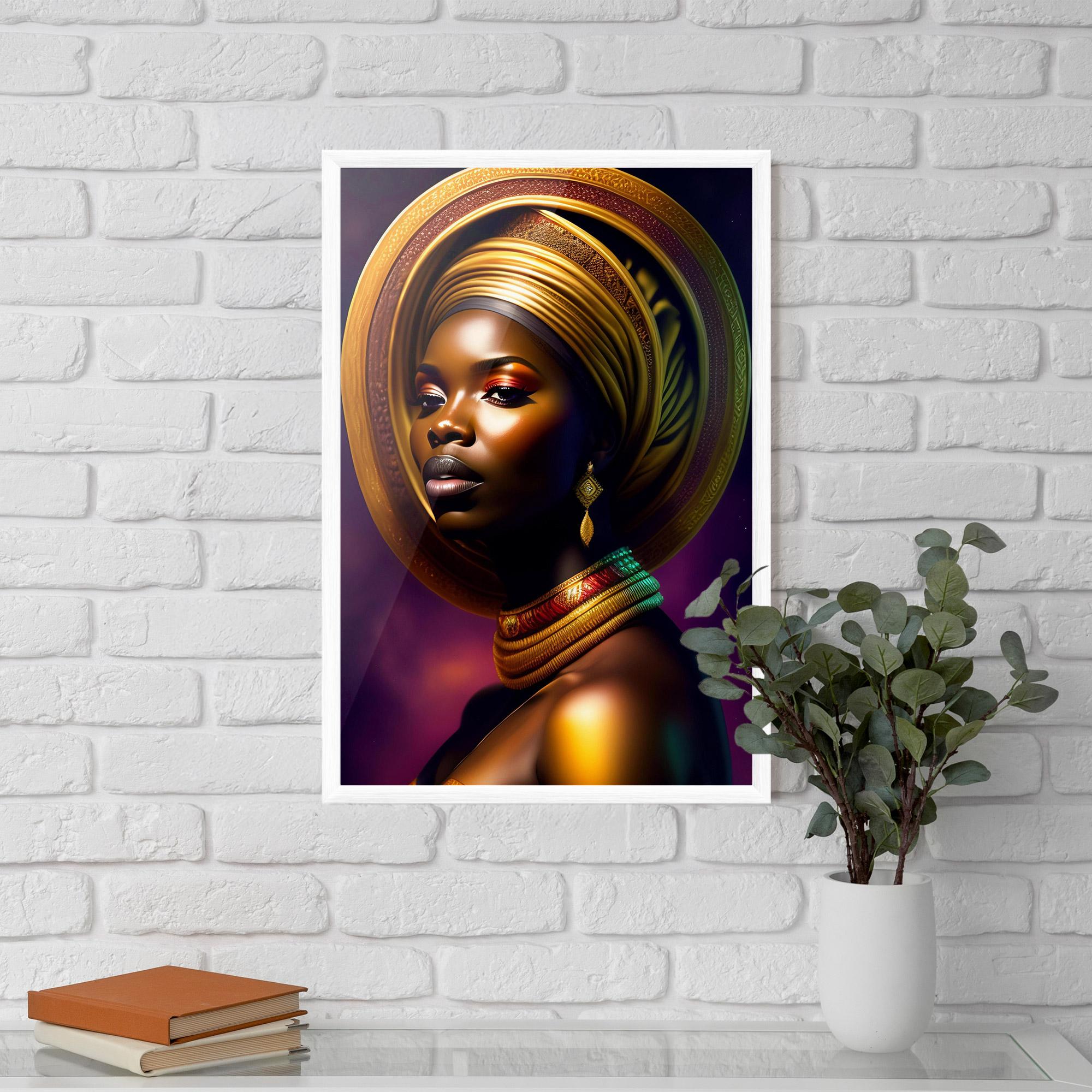 Gerahmte Poster Golden Crown Woman mockup 5
