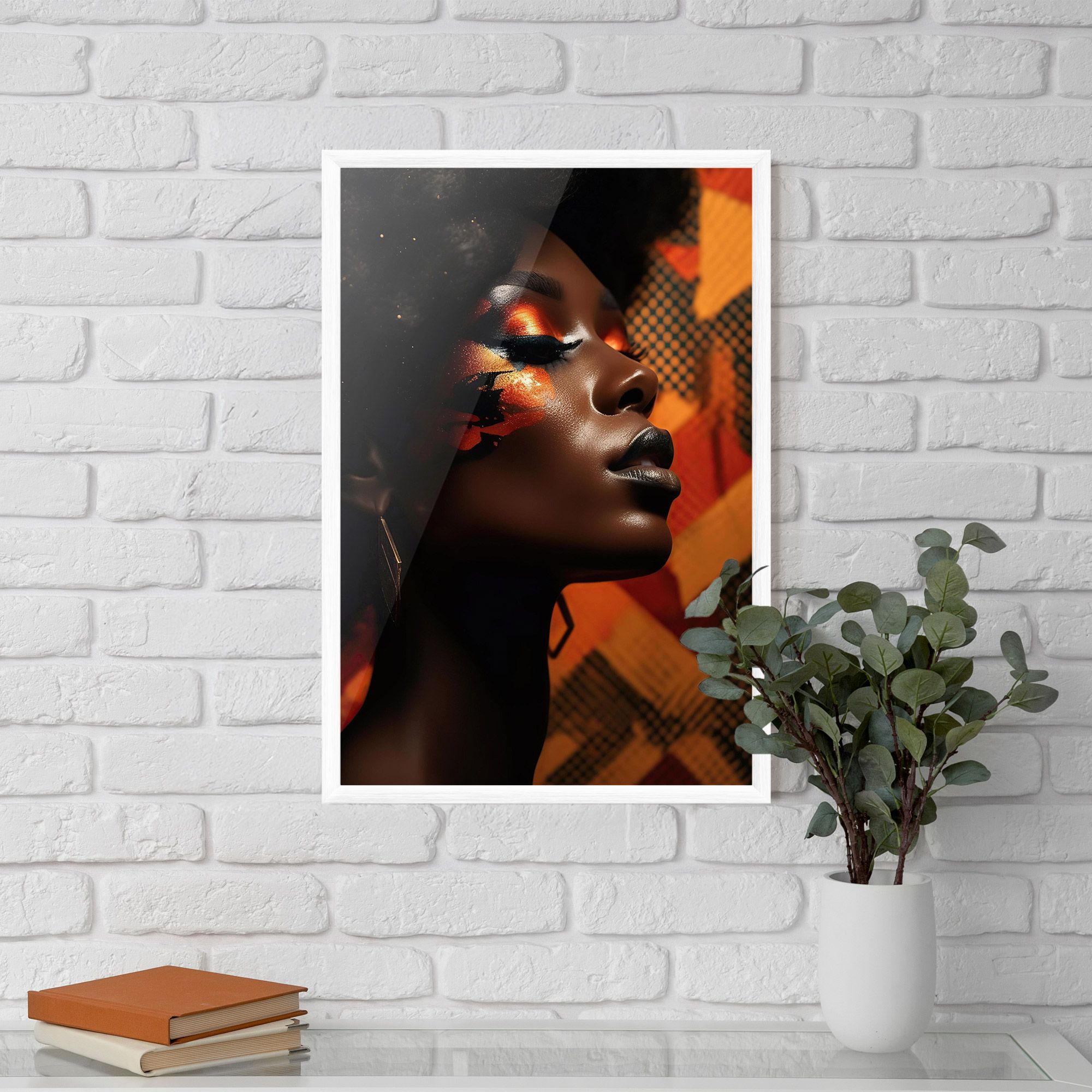 Orange Makeup Woman mockup 5