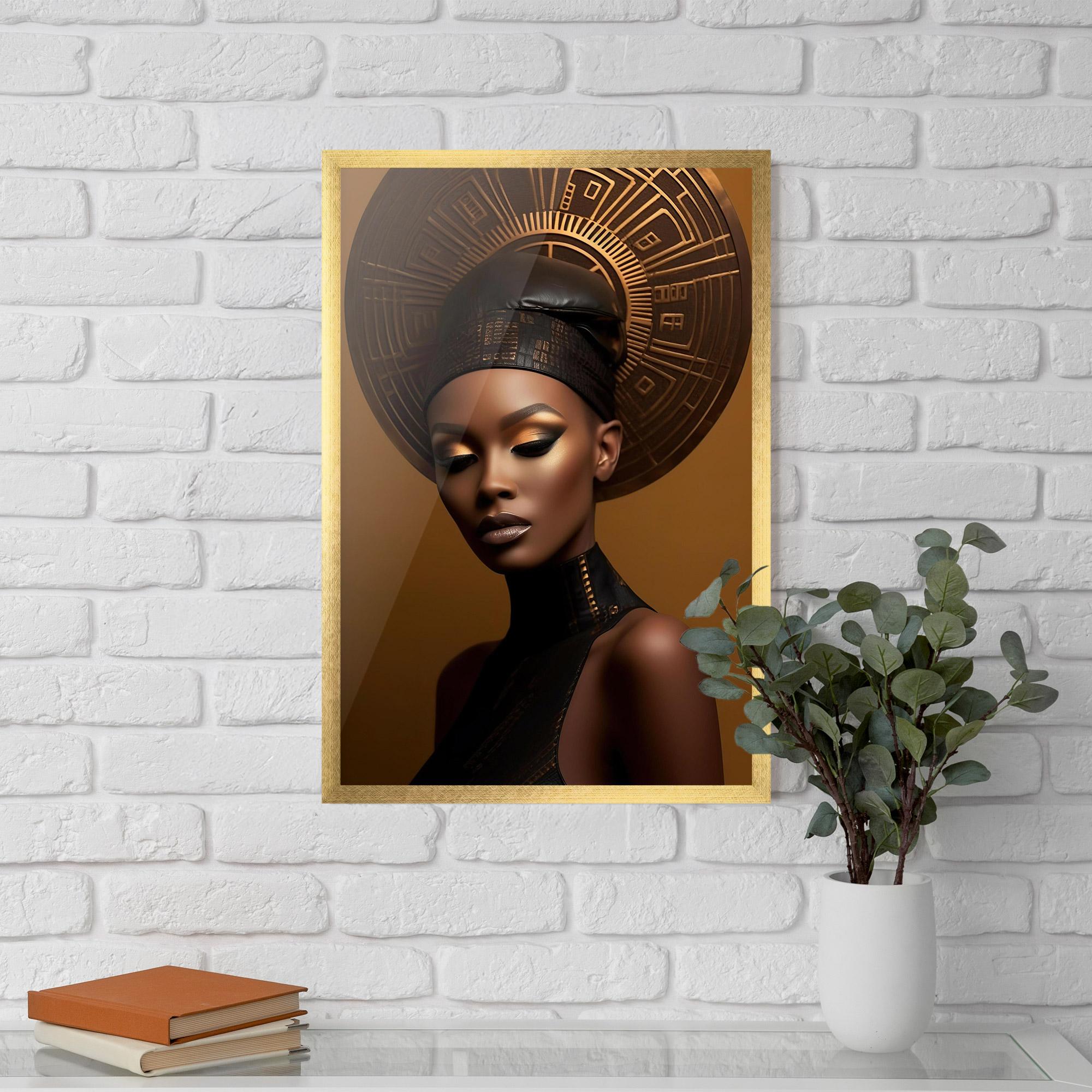 Gerahmte Poster African Abstract Art mockup 5