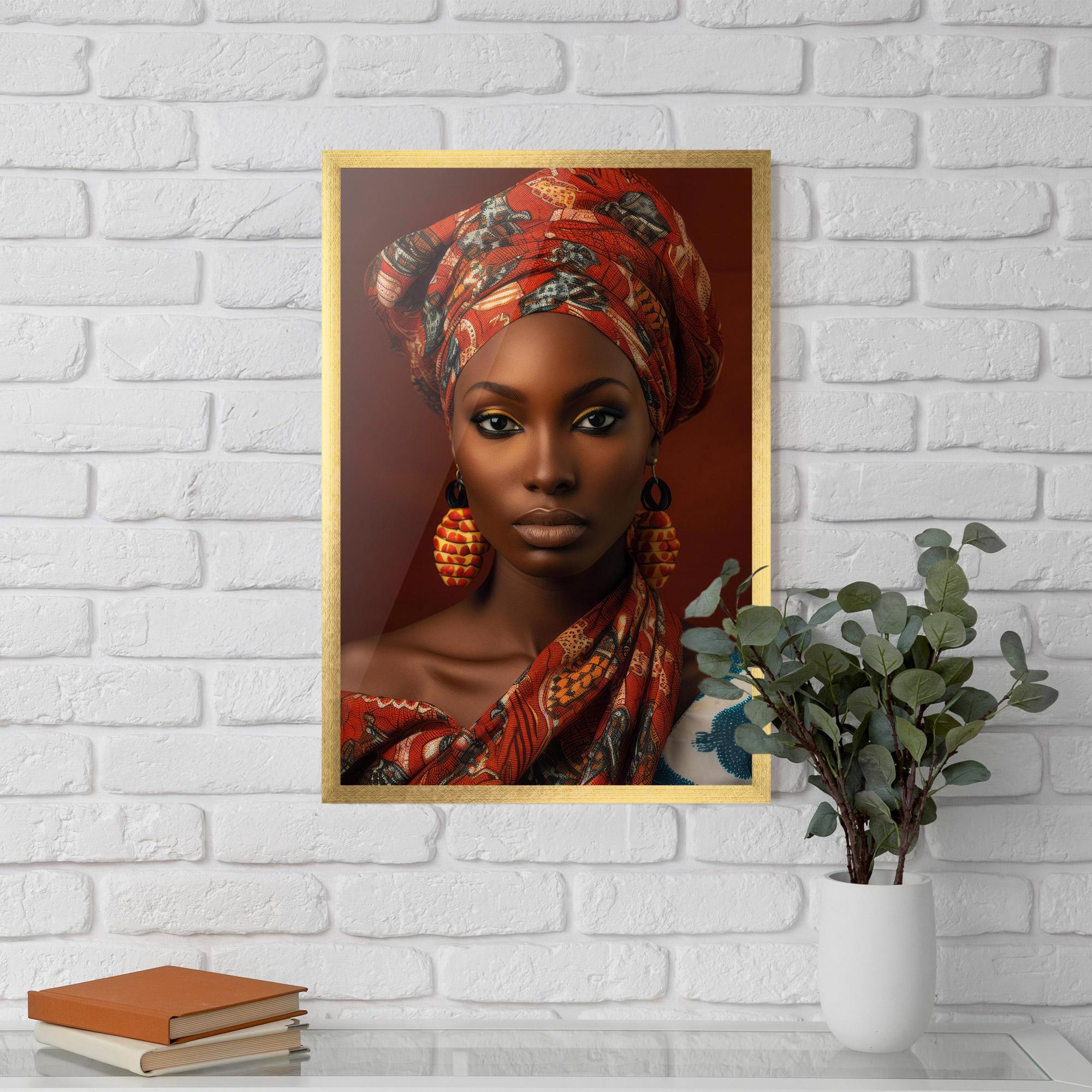 Gerahmte Poster African Black Eyeliner mockup 5