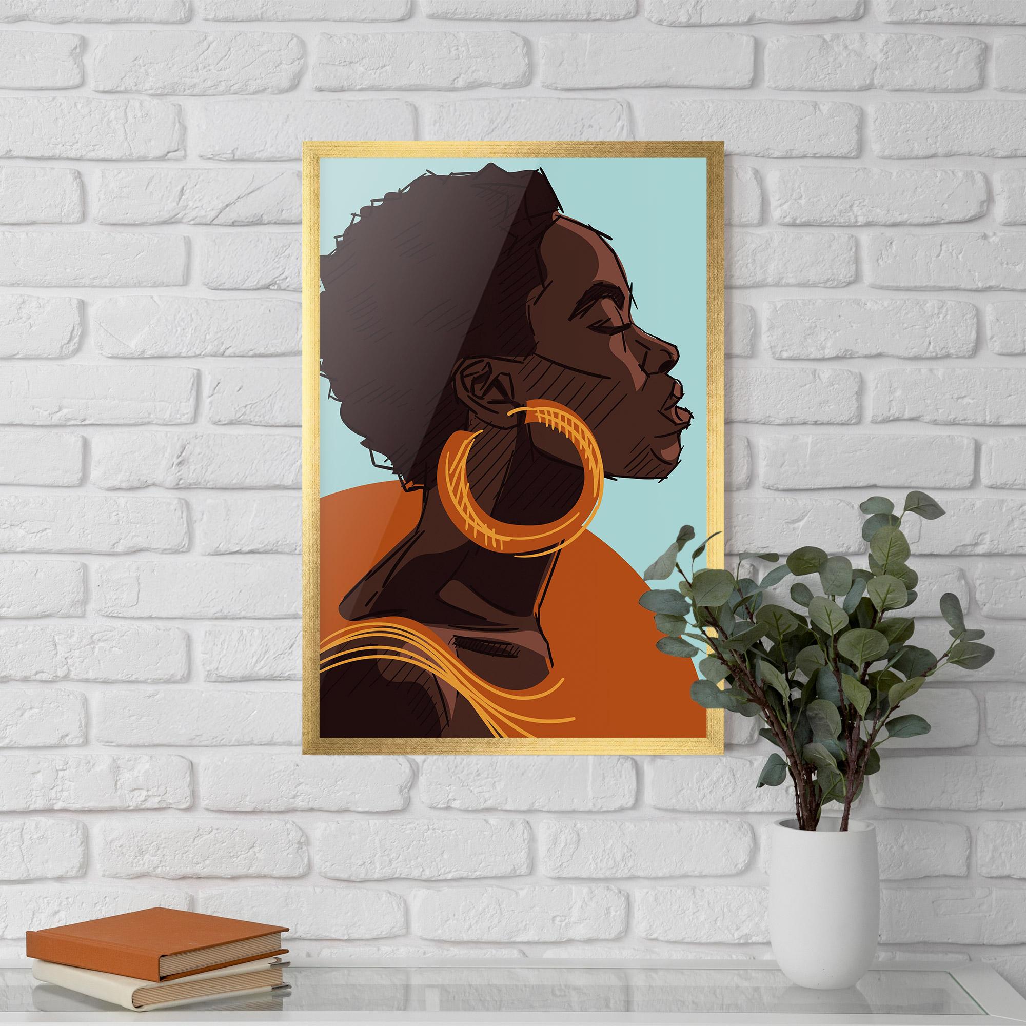 Gerahmte Poster African Short Hair mockup 5