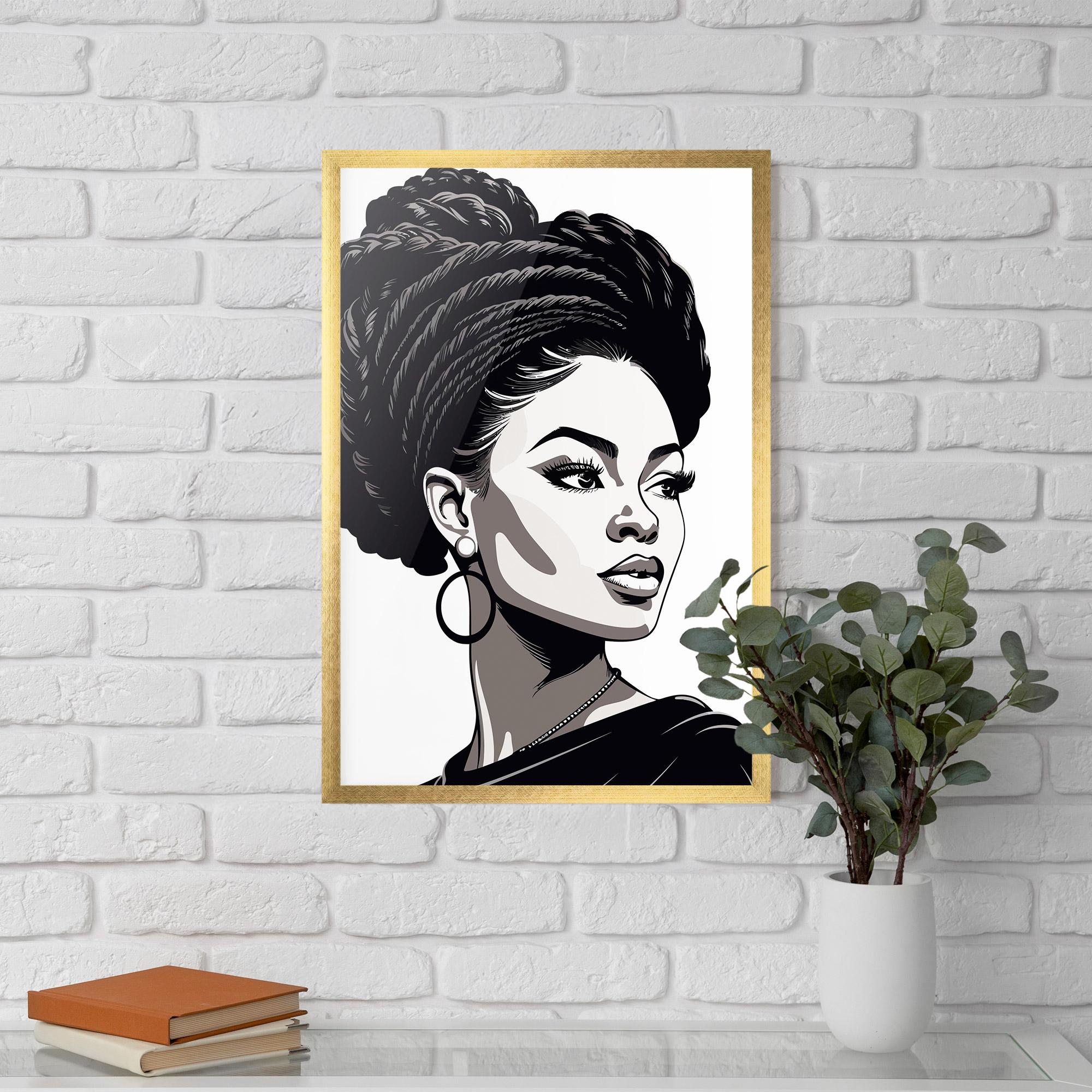Gerahmte Poster Brown Skin Woman mockup 5