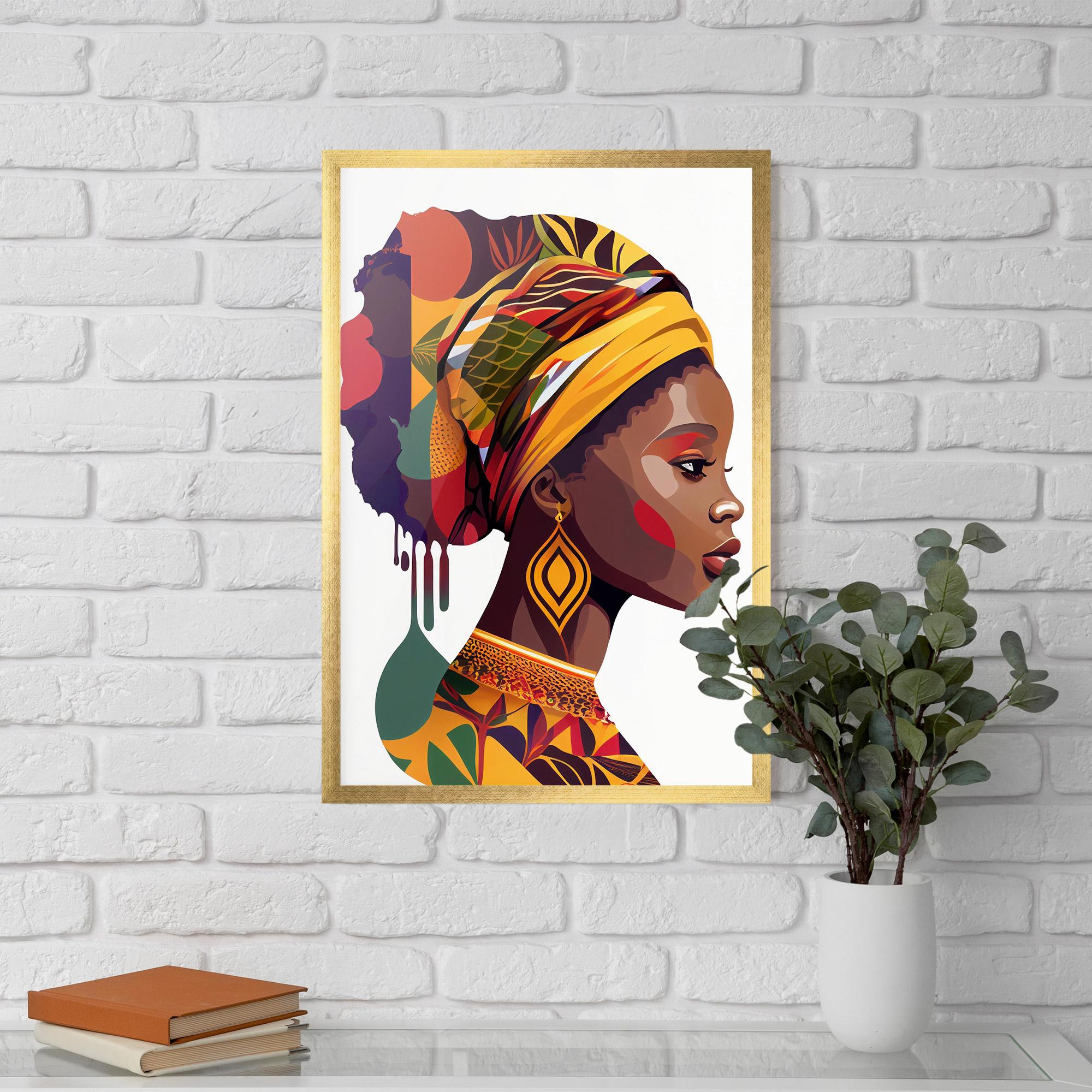 Gerahmte Poster Colorful African mockup 5