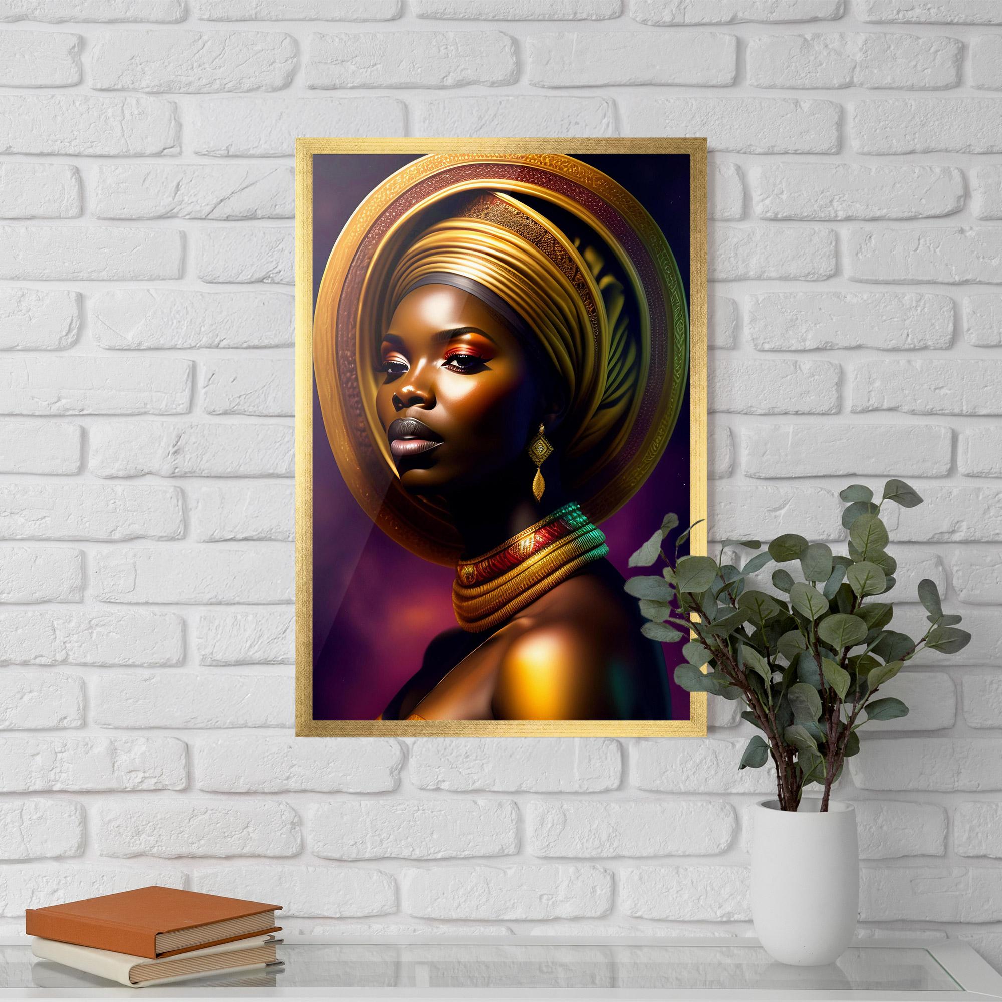 Gerahmte Poster Golden Crown Woman mockup 5