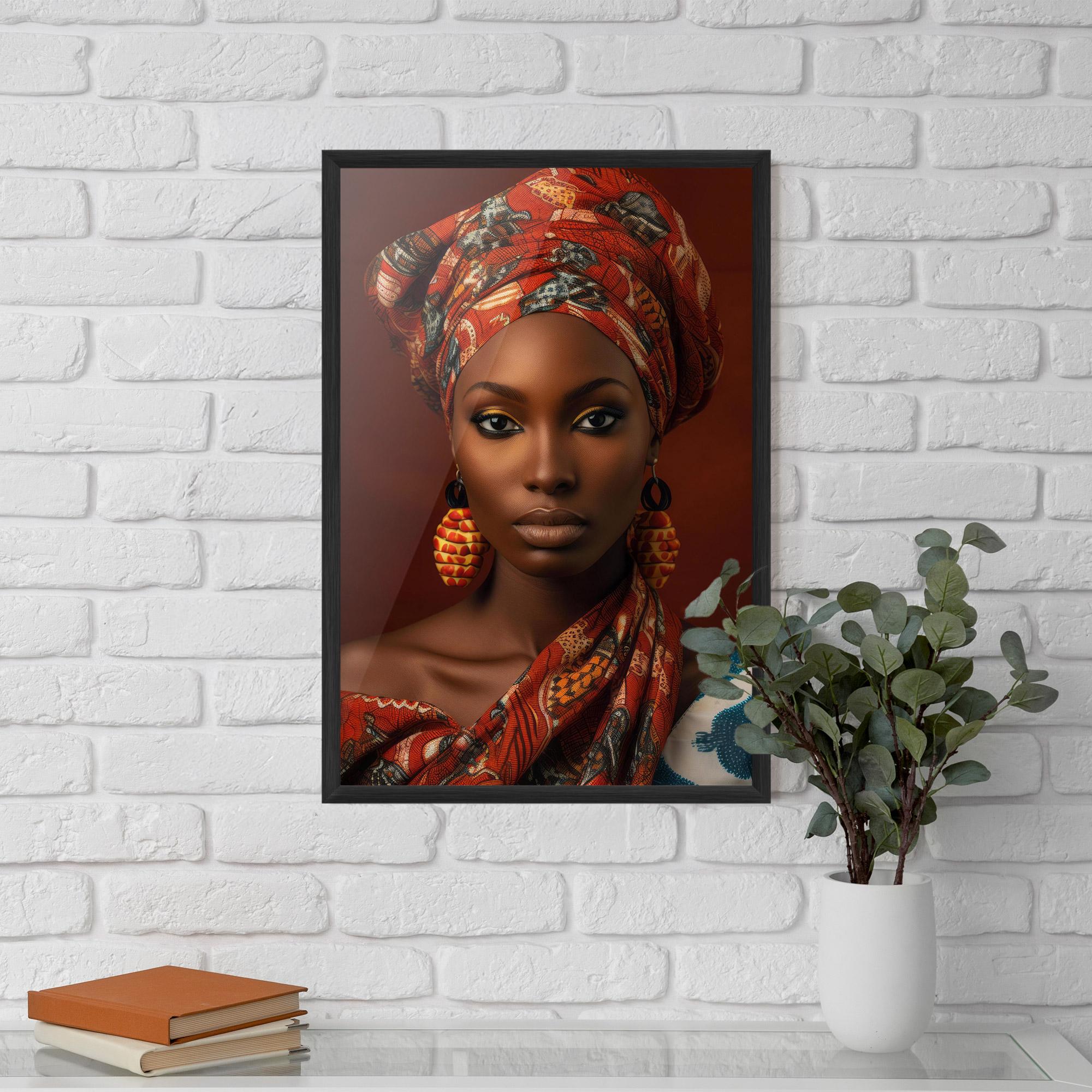 Gerahmte Poster African Black Eyeliner mockup 5