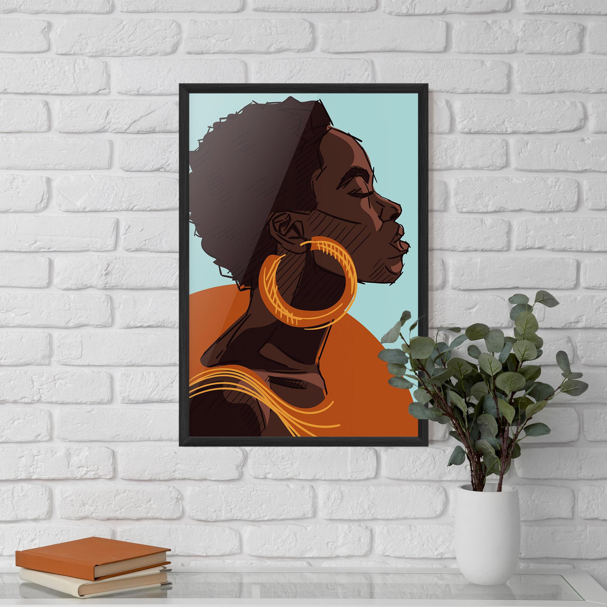 Gerahmte Poster African Short Hair mockup 5