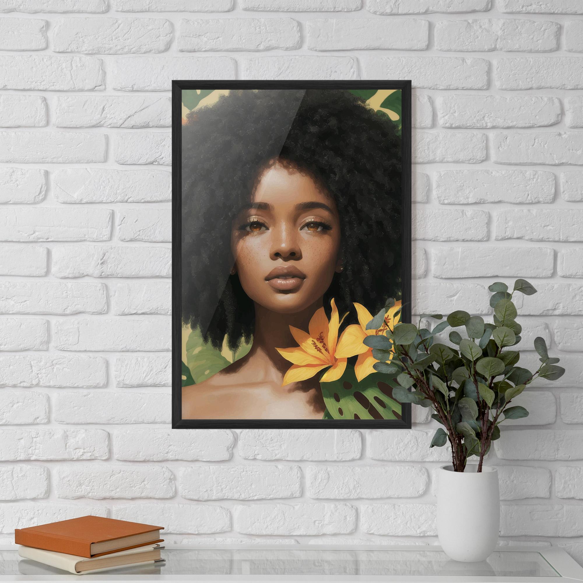 Gerahmte Poster Beautiful African Girl mockup 5