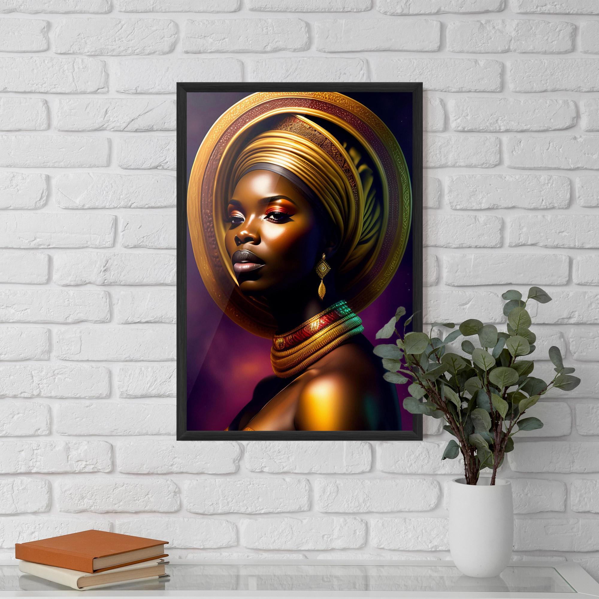 Gerahmte Poster Golden Crown Woman mockup 5
