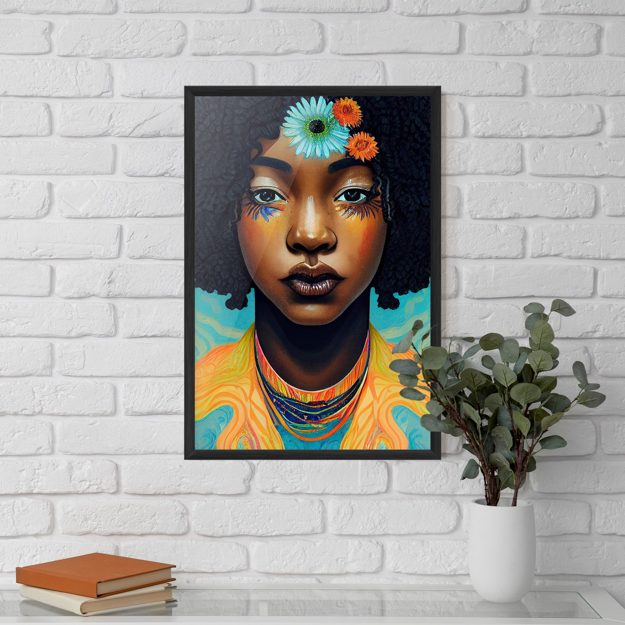 Portrait With Flowers mockup 5