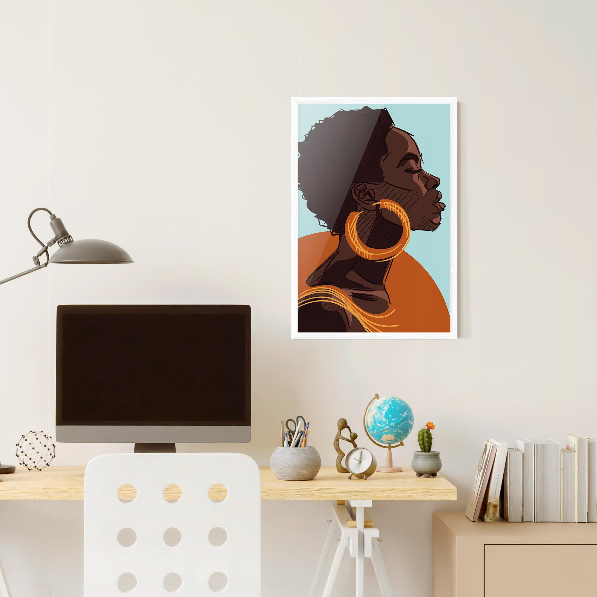 Gerahmte Poster African Short Hair mockup 6