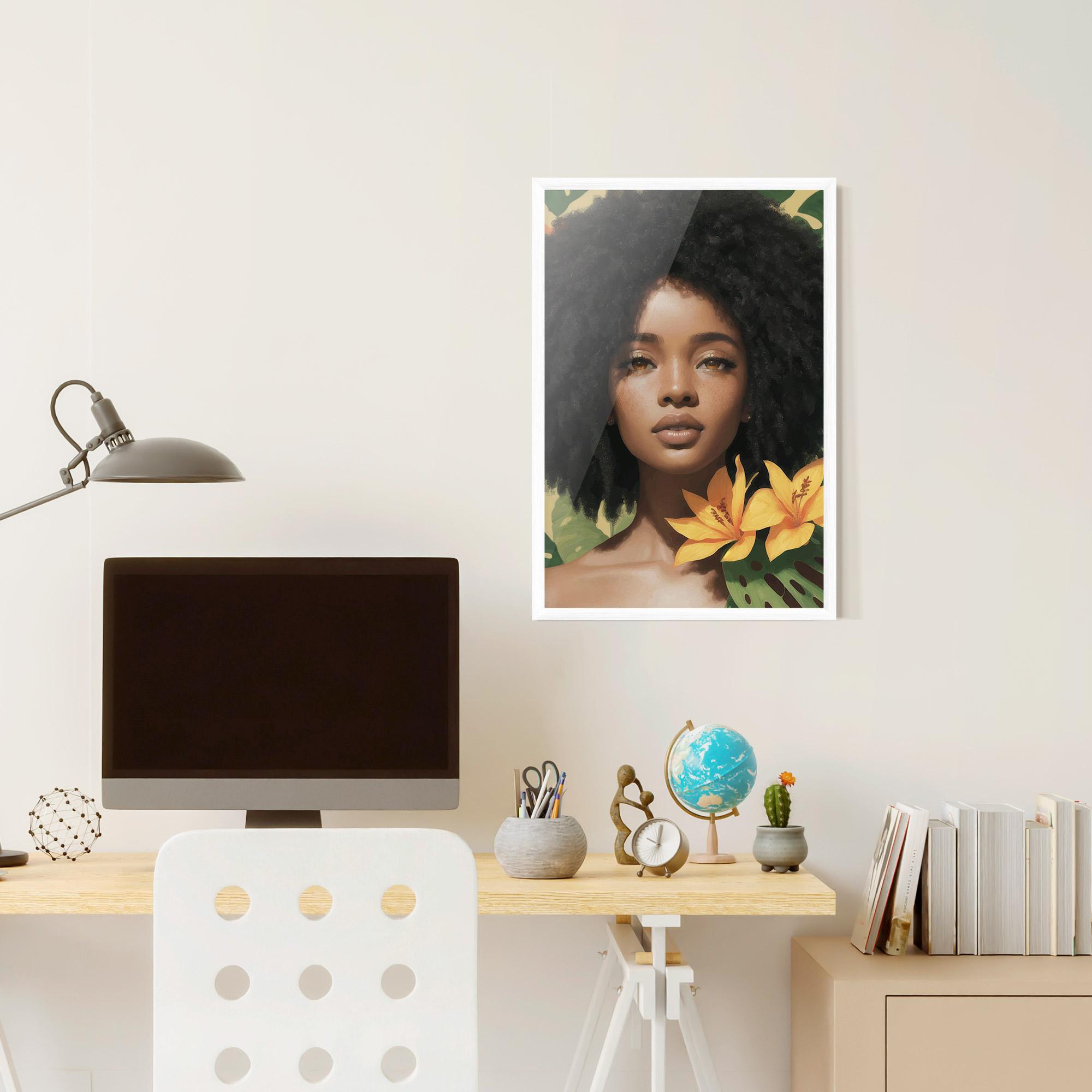 Gerahmte Poster Beautiful African Girl mockup 6