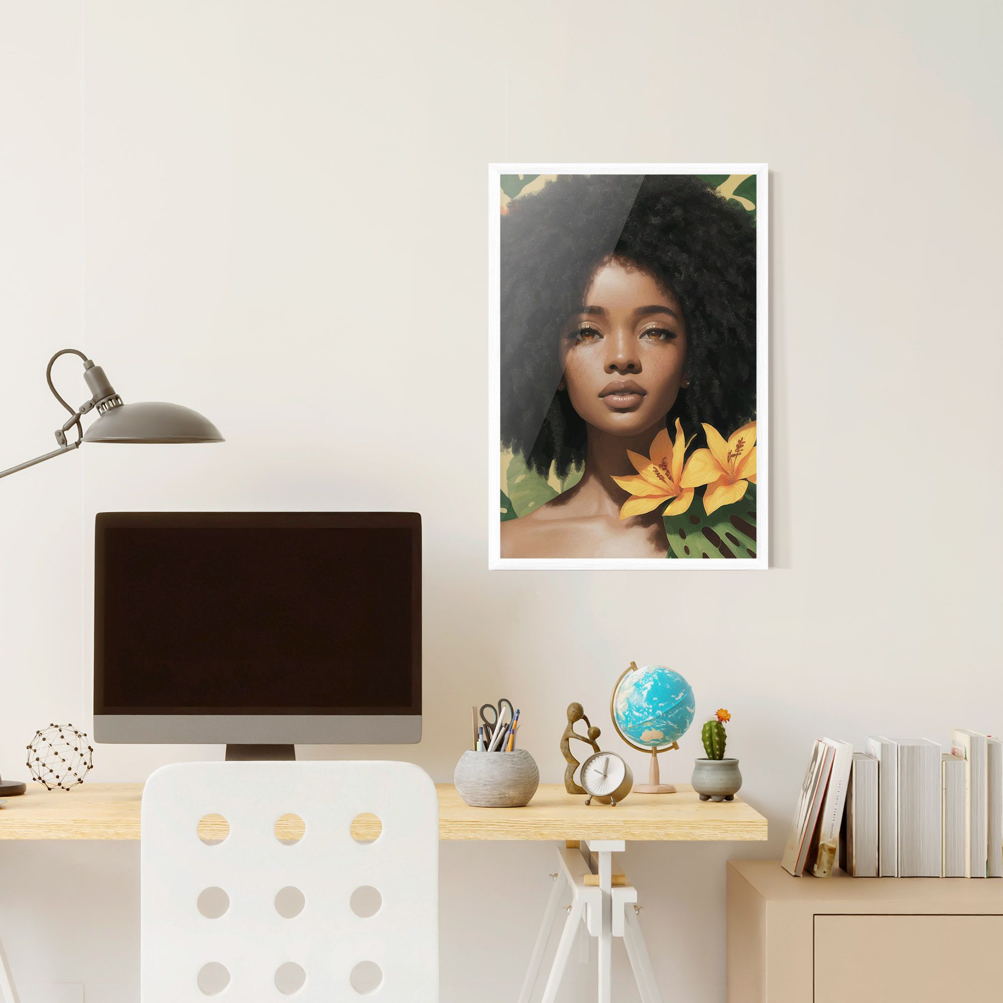 Beautiful African Girl mockup 6