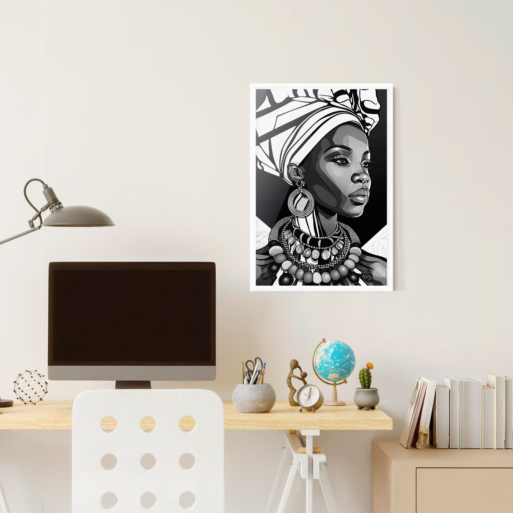 Black White African mockup 6