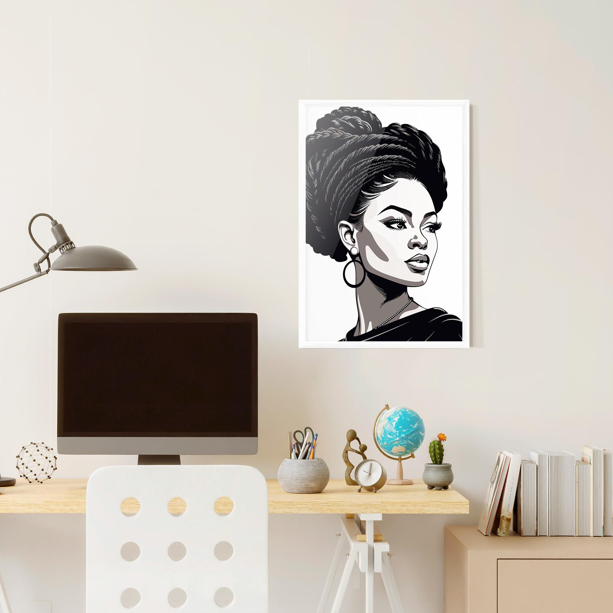 Gerahmte Poster Brown Skin Woman mockup 6