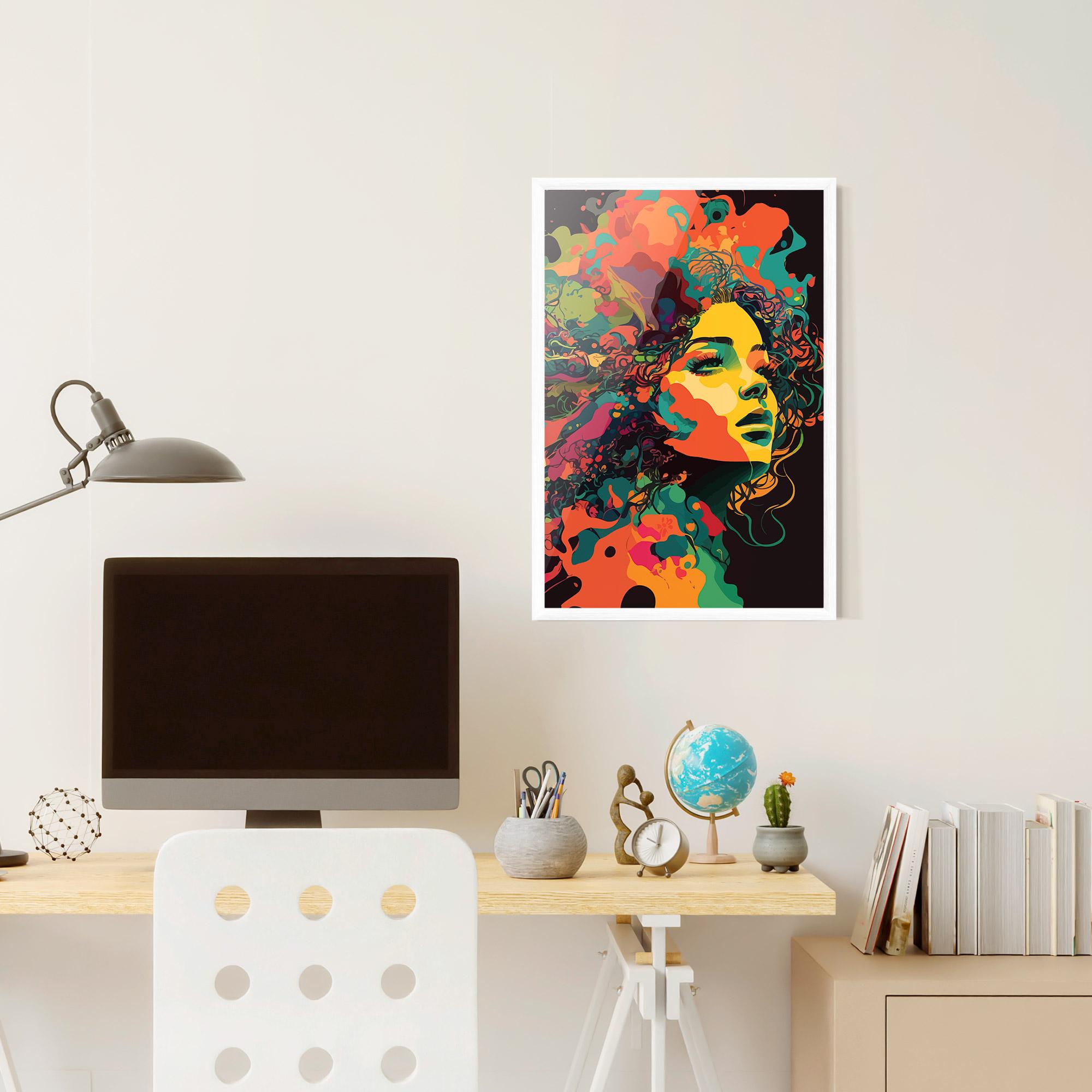 Gerahmte Poster Colorful African Woman mockup 6