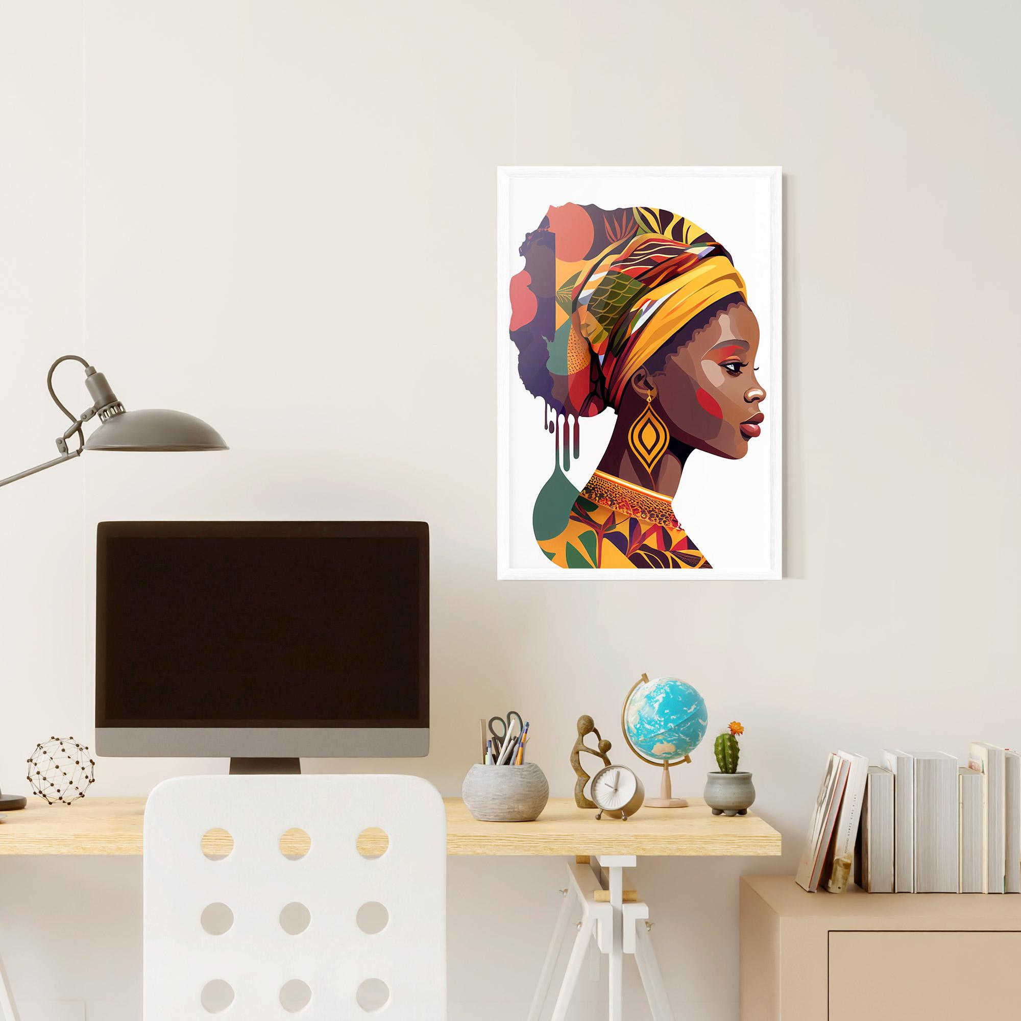 Gerahmte Poster Colorful African mockup 6
