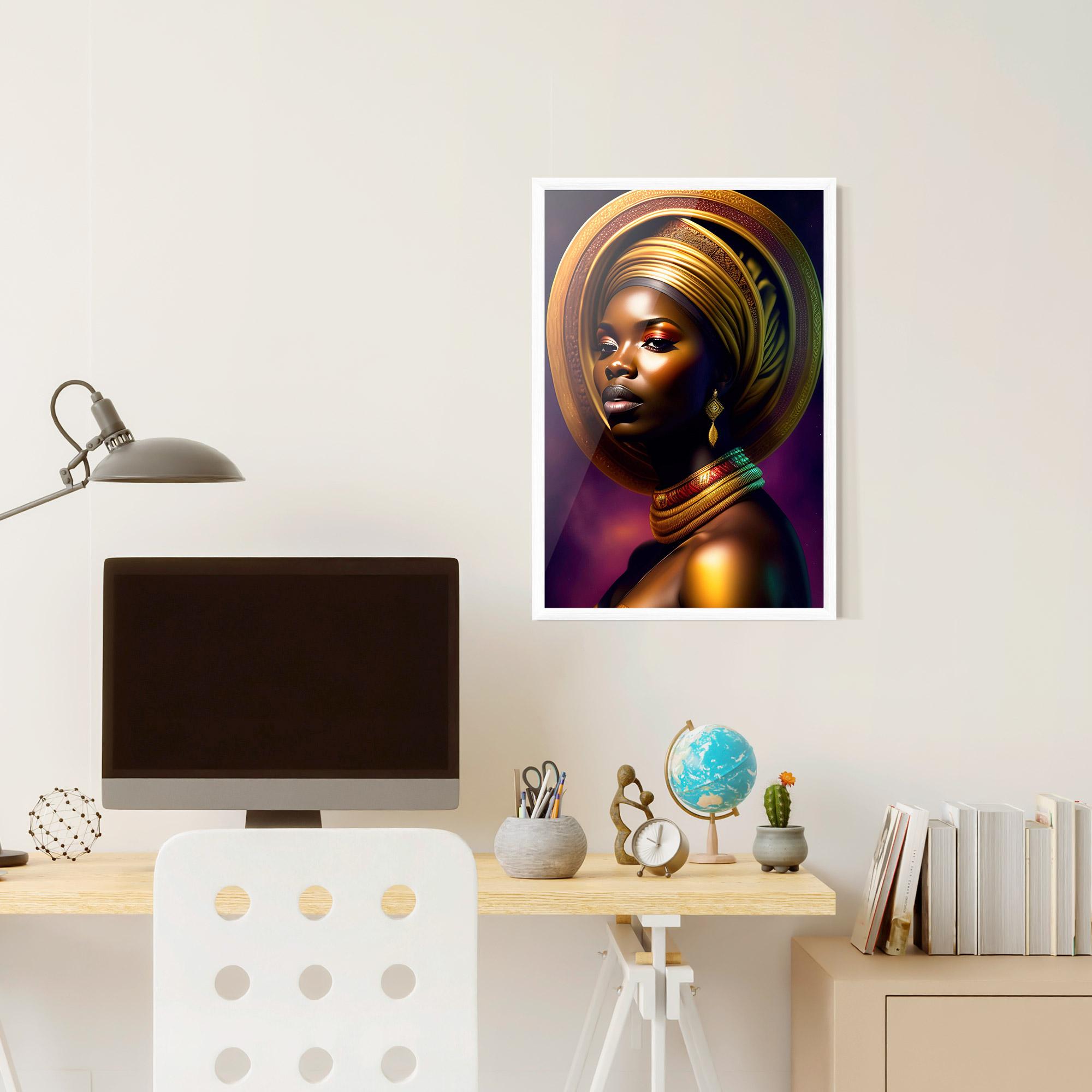 Gerahmte Poster Golden Crown Woman mockup 6
