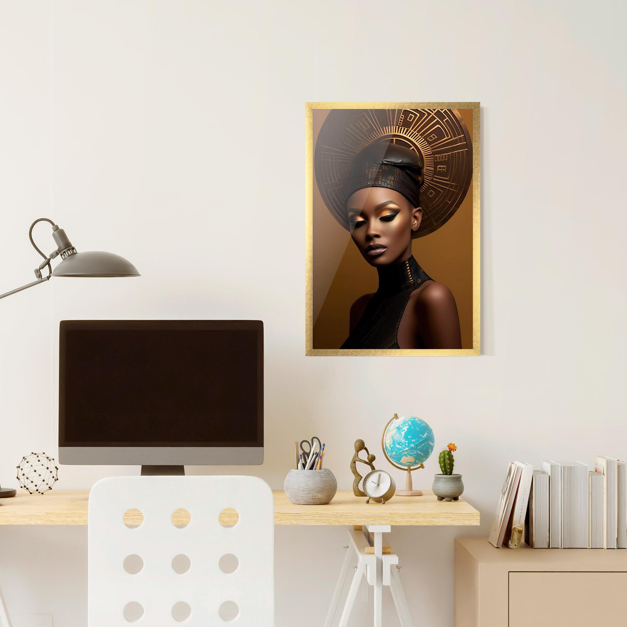 Gerahmte Poster African Abstract Art mockup 6