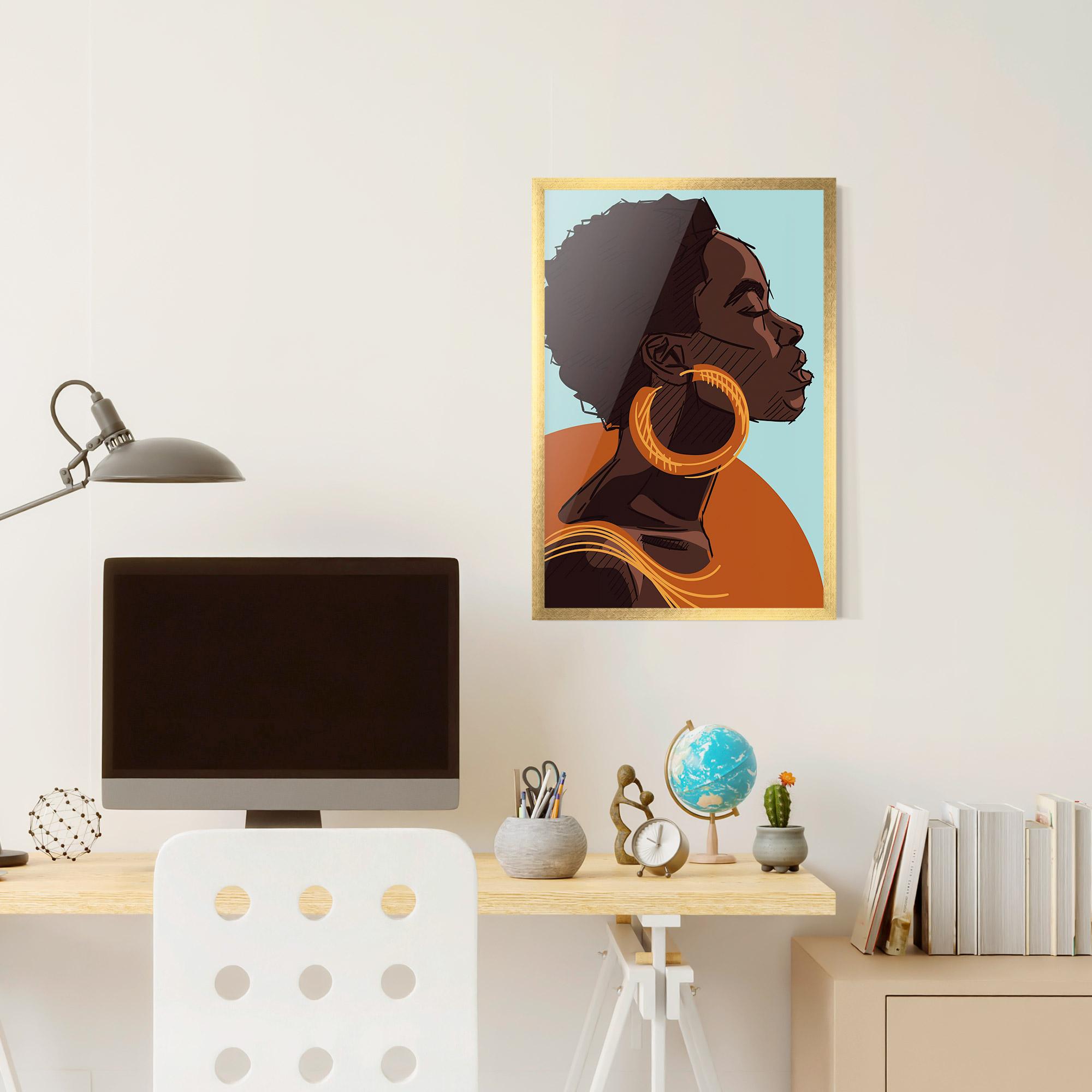 Gerahmte Poster African Short Hair mockup 6