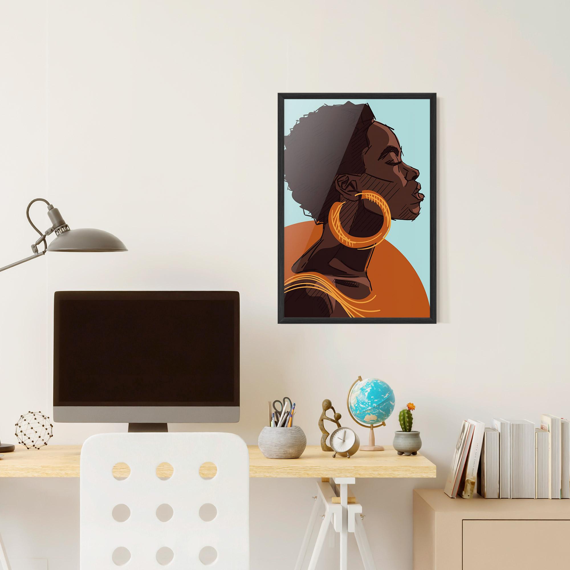 Gerahmte Poster African Short Hair mockup 6