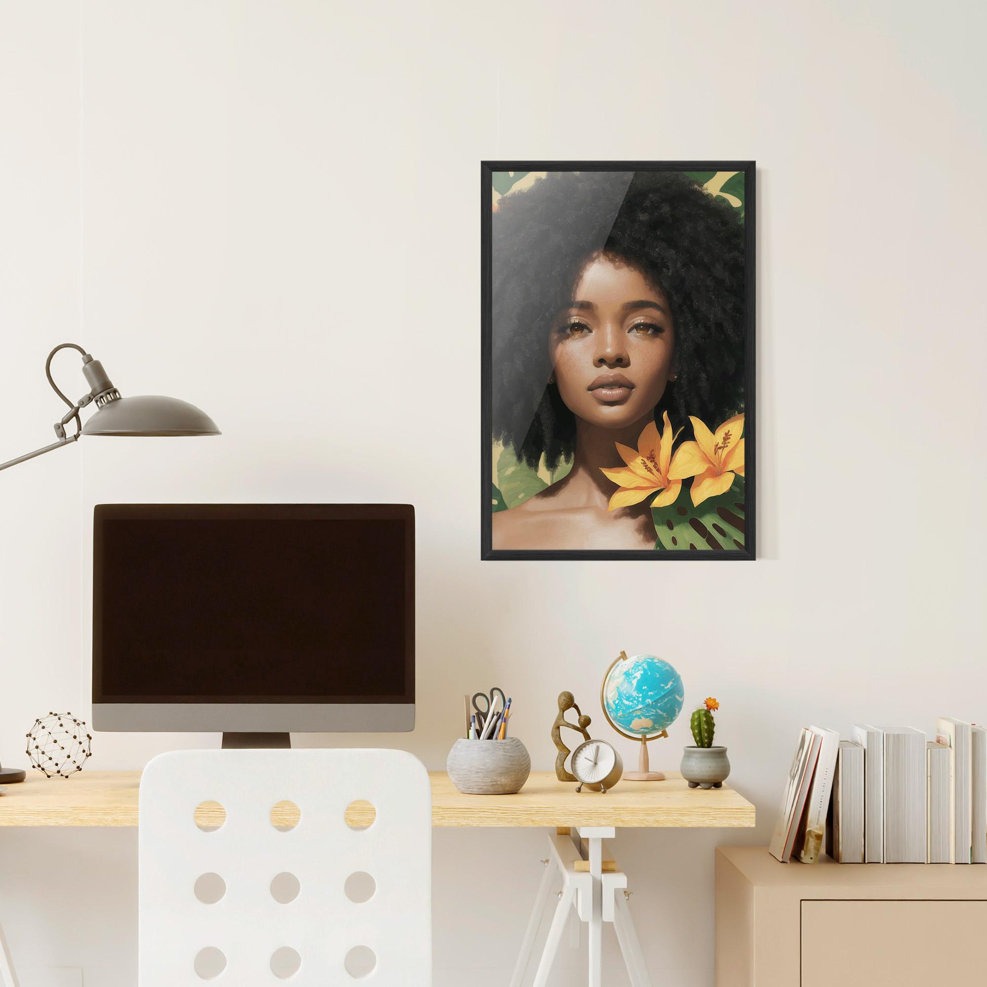 Gerahmte Poster Beautiful African Girl mockup 6
