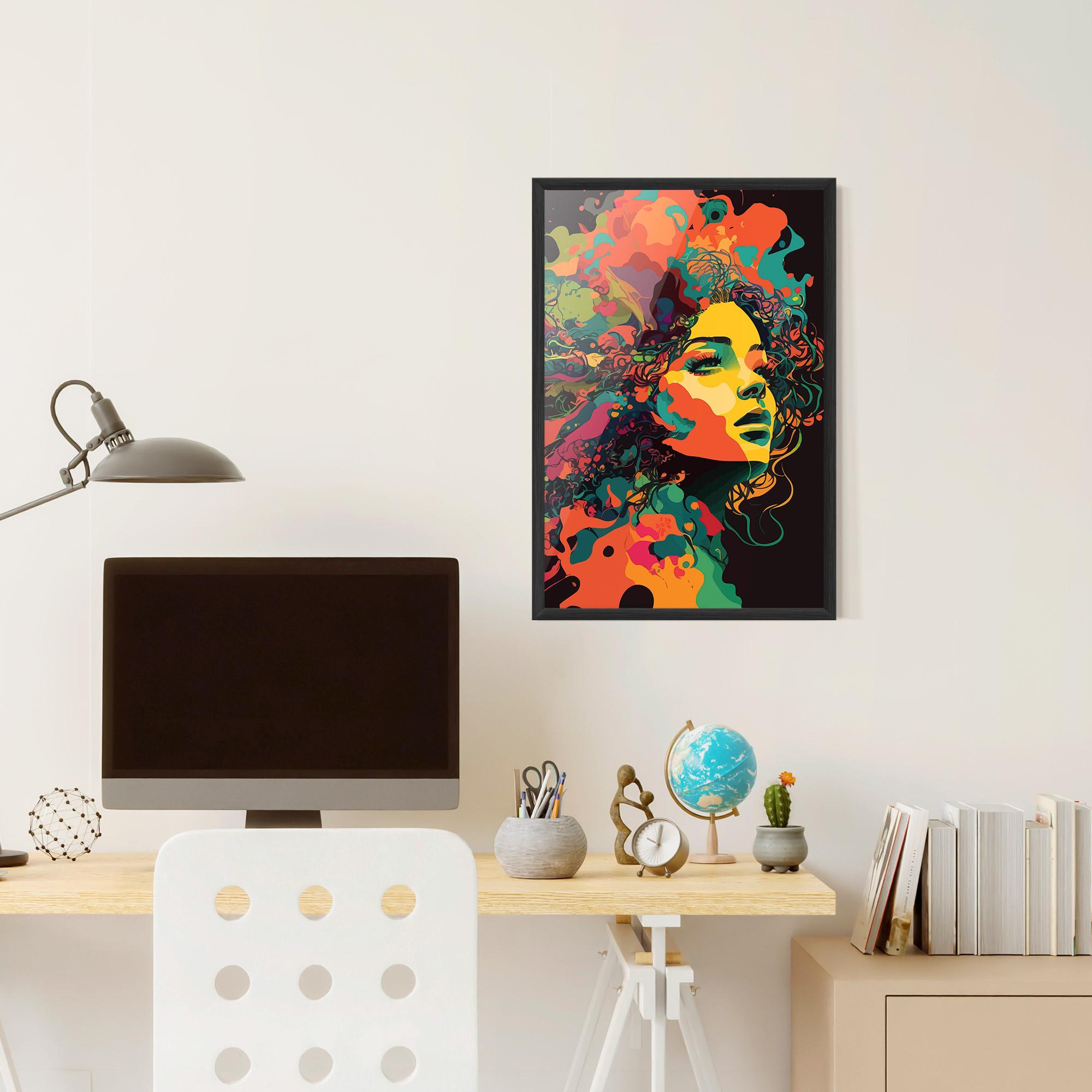Gerahmte Poster Colorful African Woman mockup 6
