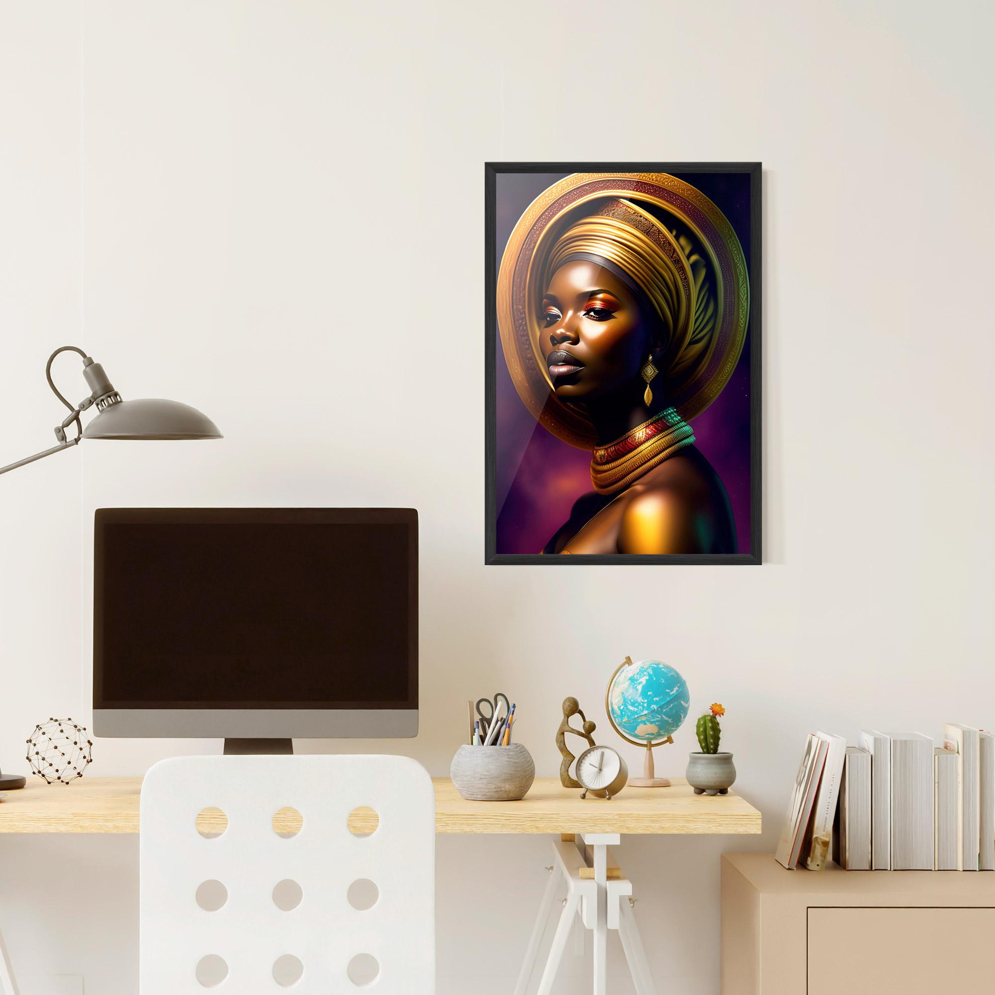 Gerahmte Poster Golden Crown Woman mockup 6
