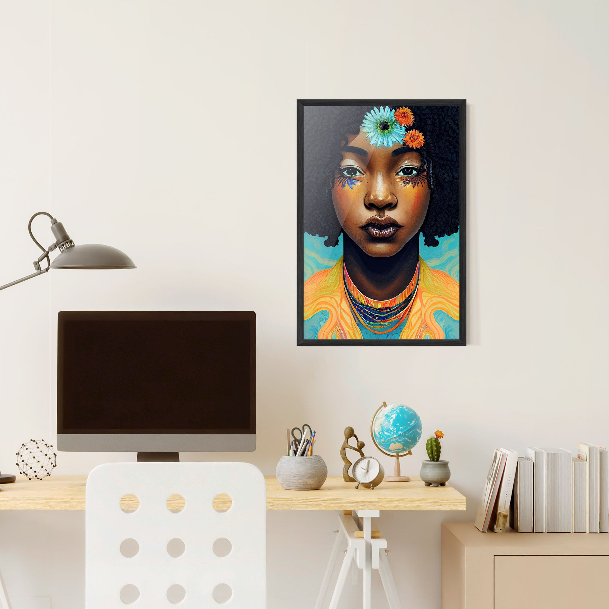 Portrait With Flowers mockup 6