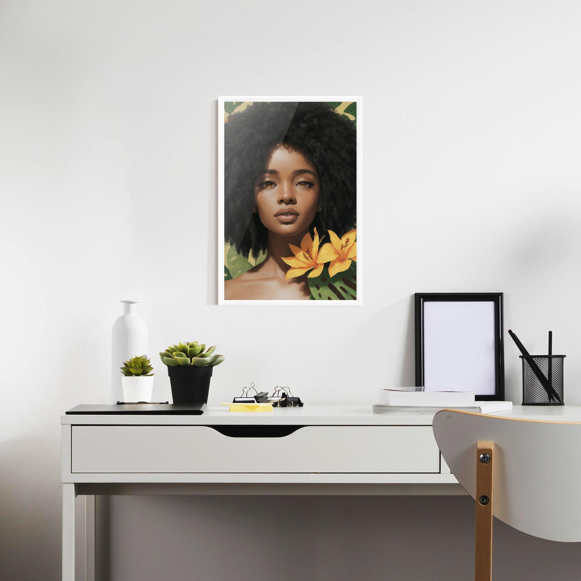 Gerahmte Poster Beautiful African Girl mockup 7