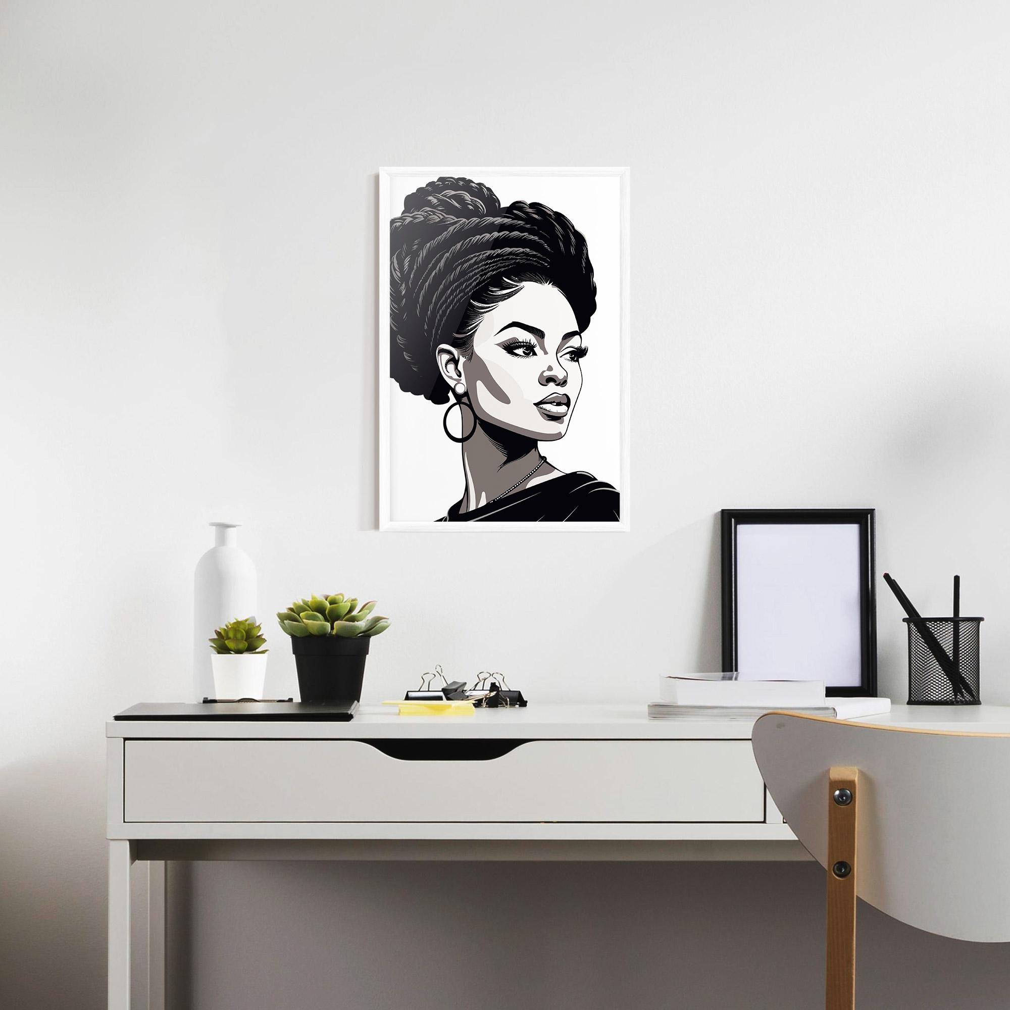 Gerahmte Poster Brown Skin Woman mockup 7