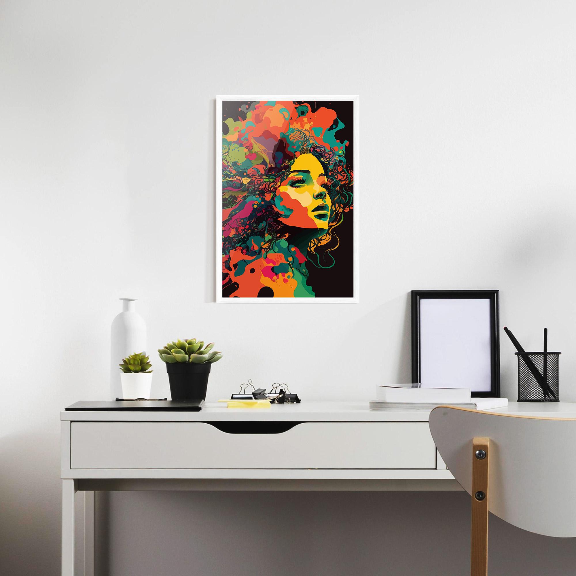 Gerahmte Poster Colorful African Woman mockup 7