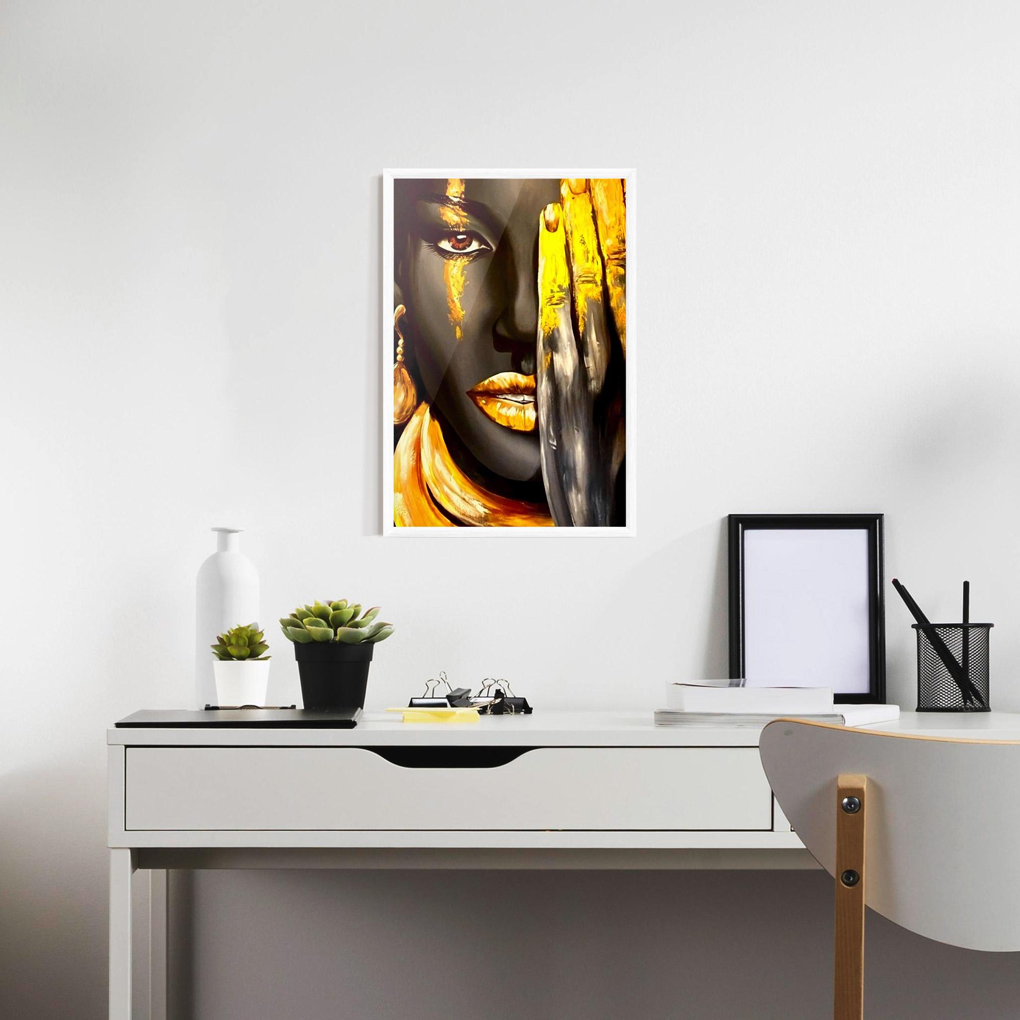 Gerahmte Poster Golden African Women mockup 7