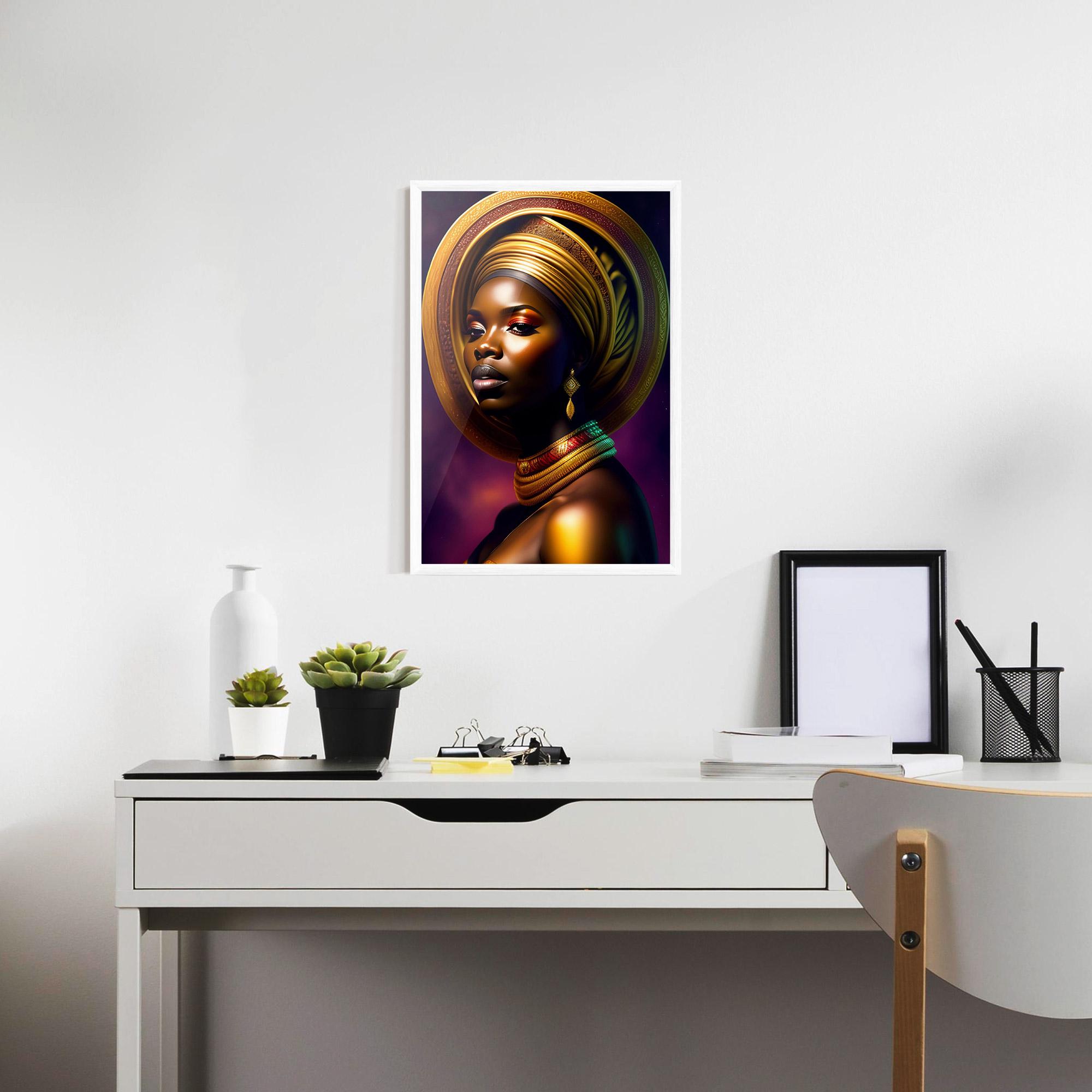 Gerahmte Poster Golden Crown Woman mockup 7