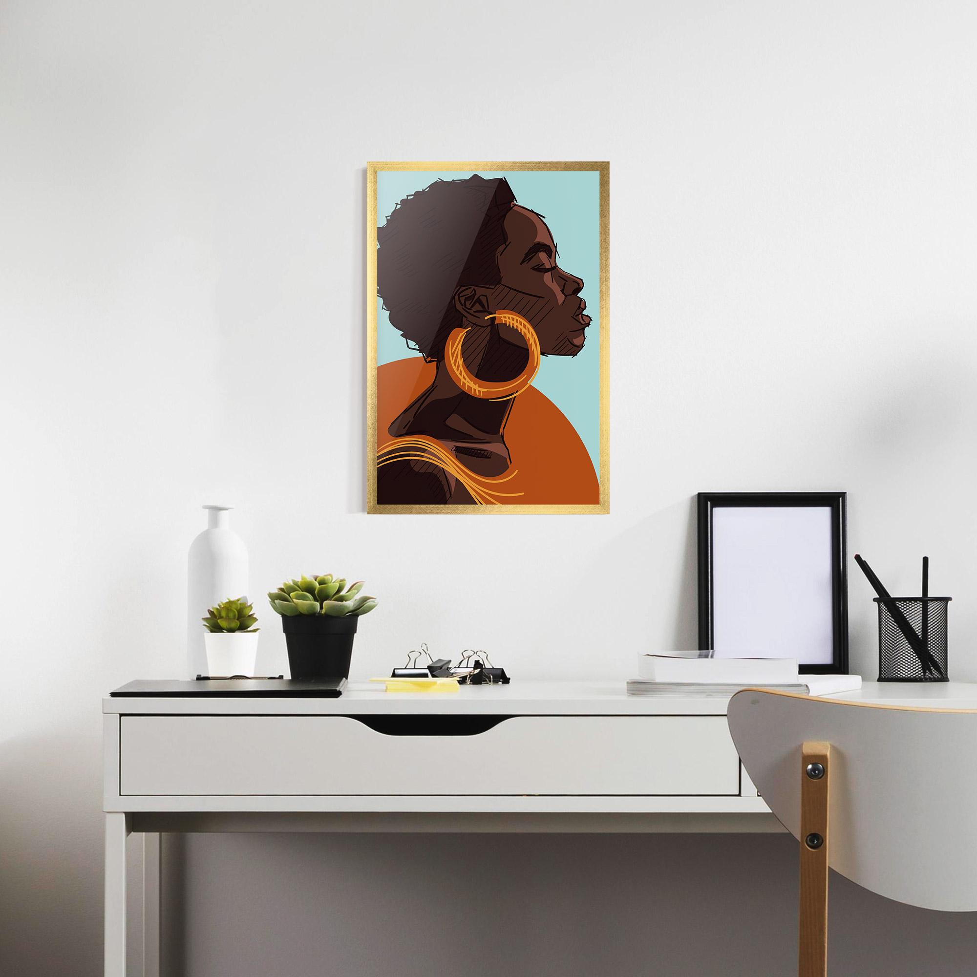 Gerahmte Poster African Short Hair mockup 7